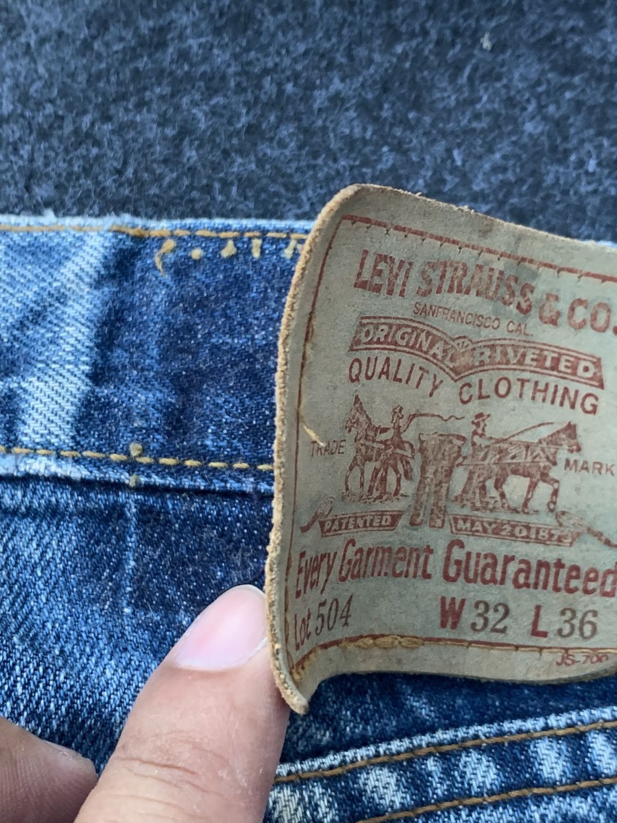 Levi's Vintage baggy Levi's 504 selvedge. Size US 32 / EU 48 - 4 Thumbnail