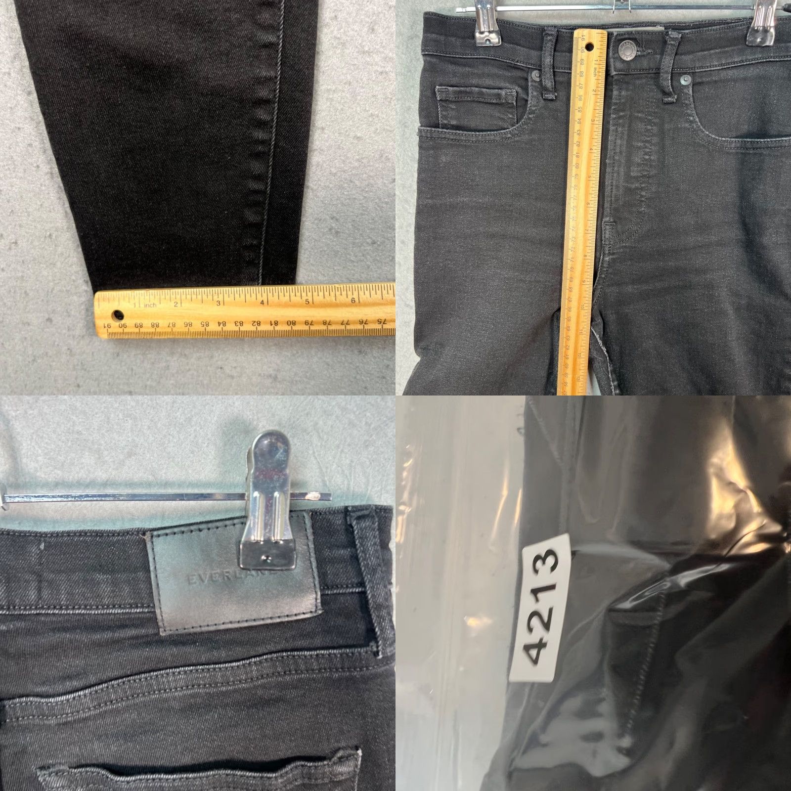 Everlane Everlane Jeans Women's 8 High Rise Skinny Black Cotton Blend Denim Cropped Stretch 5-Pocket Inseam 24" Size 30" / US 8 / IT 44 - 8 Thumbnail