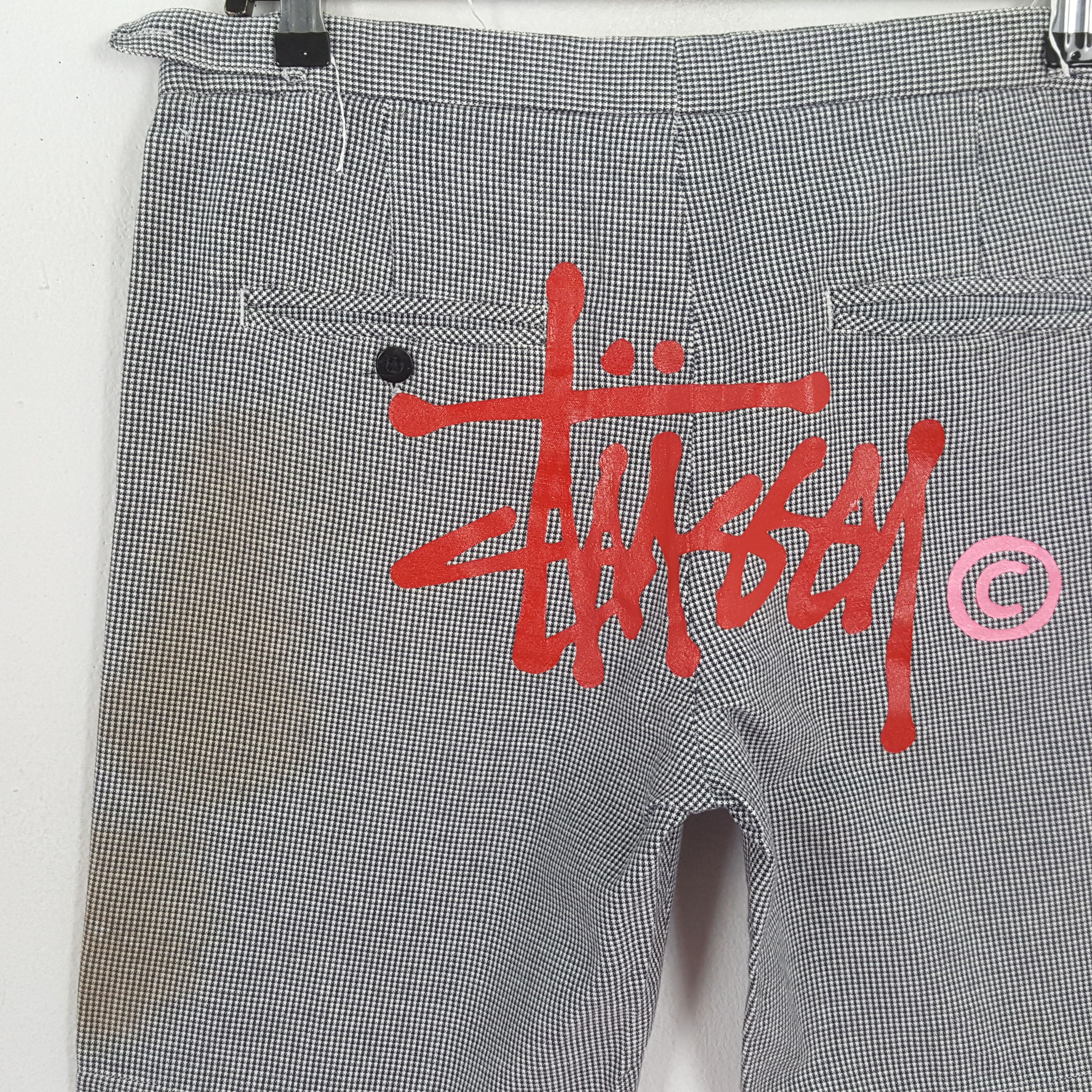 Stussy × Vintage STUSSY Streetwear Style Custom Art Short Pants Size US 33 - 2 Thumbnail