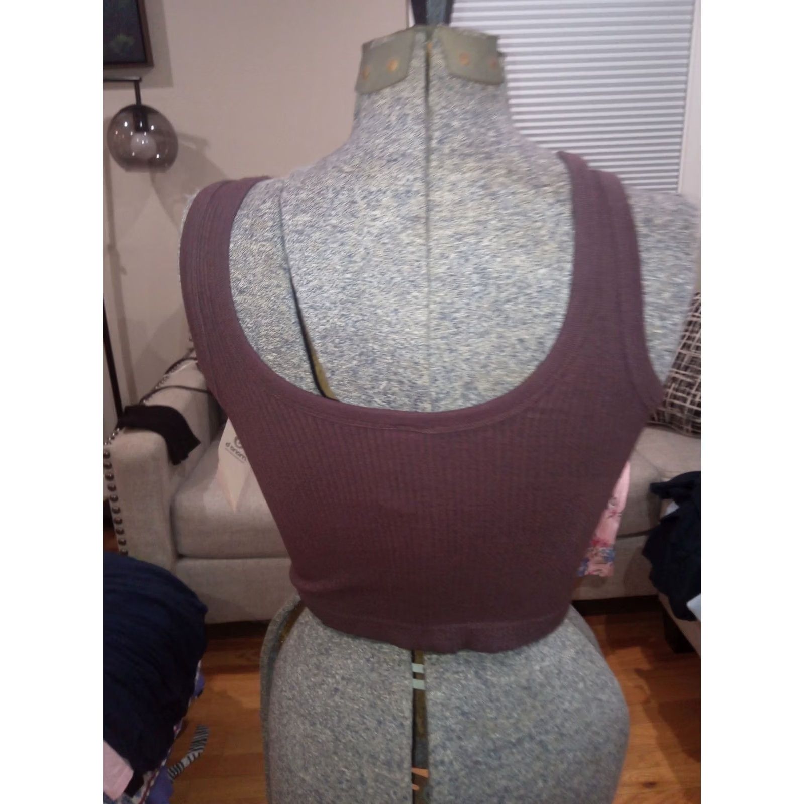 Vintage Mono B Effortless Ribbed Tank Cropped Tank Women M Black Folded Ribbed Activewear NWT Size ONE SIZE - 4 Thumbnail