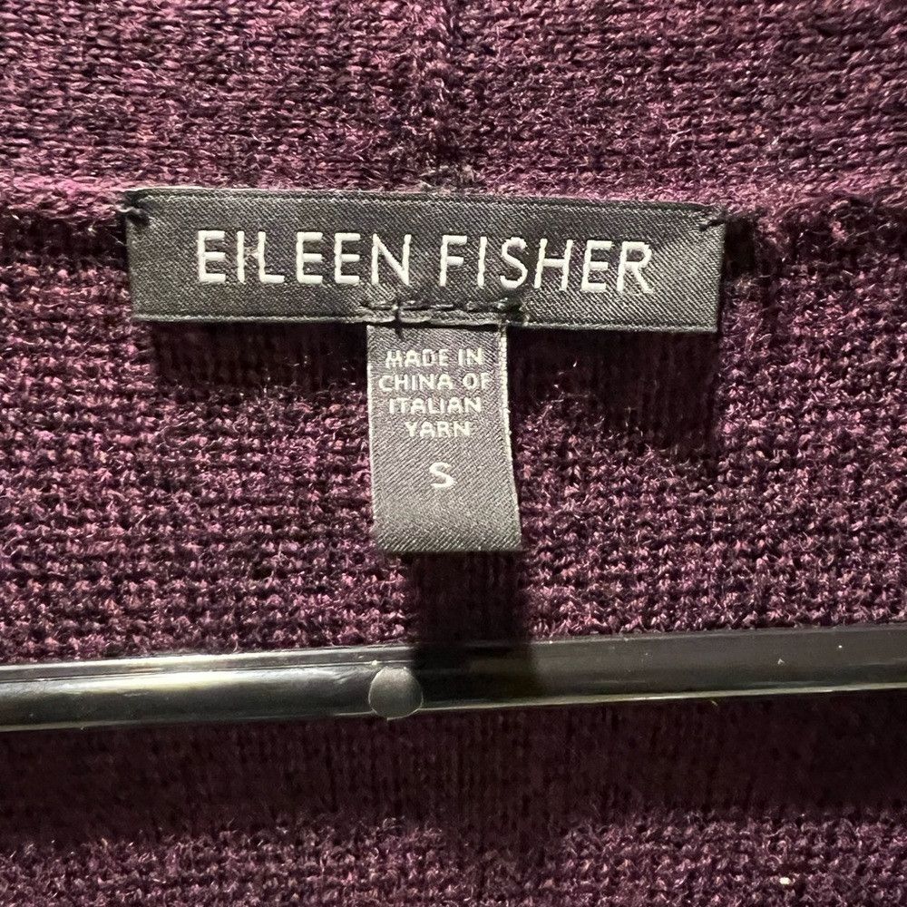 Eileen Fisher Eileen Fisher Purple Plum Open Front Cardigan - S Size S / US 4 / IT 40 - 4 Thumbnail