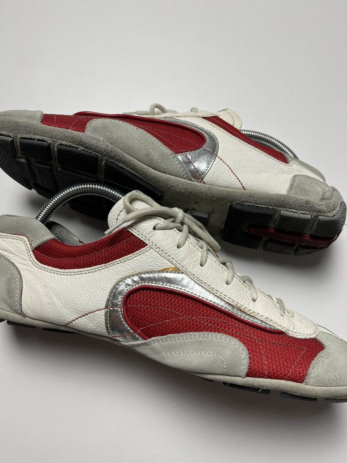 Prada Prada Sport Monte Carlo Red Mesh & Leather Sneakers Low Size US 9 / EU 42 - 10 Thumbnail