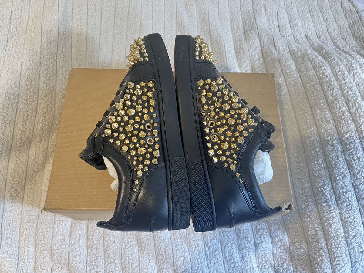 Christian Louboutin Christian Louboutin Louis Junior Spikes Black/Gold Size 42.5 Size US 9 / EU 42 - 2 Thumbnail