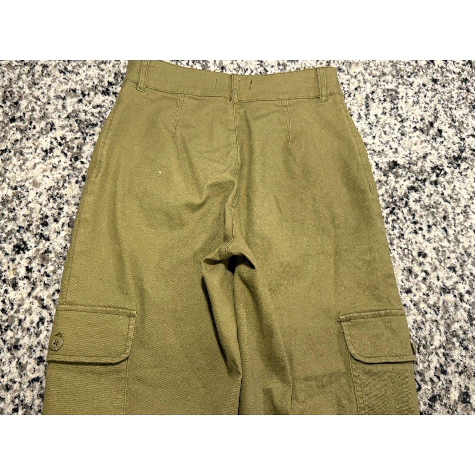 Quince Quince Cargo Pants Womens Green Cotton Blend 26x27.5 Cargo Crop Straight Mens Womens? Size 26" / US 2 / IT 38 - 7 Thumbnail