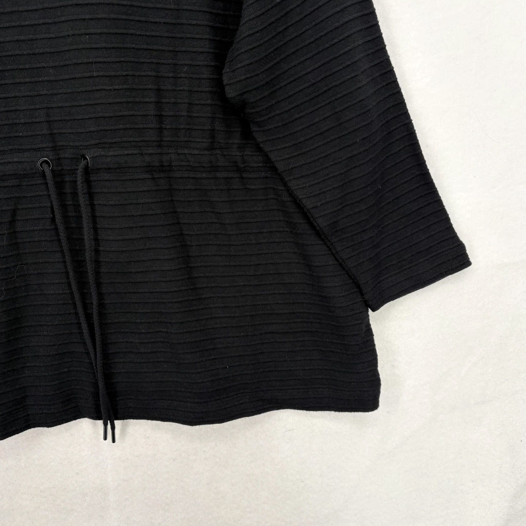 Lou & Grey Lou & Grey Sweater Womens XL Black Cowl Neck Hooded Drawstring Knit Tunic Fall Winter Size XL / US 12-14 / IT 48-50 - 3 Thumbnail