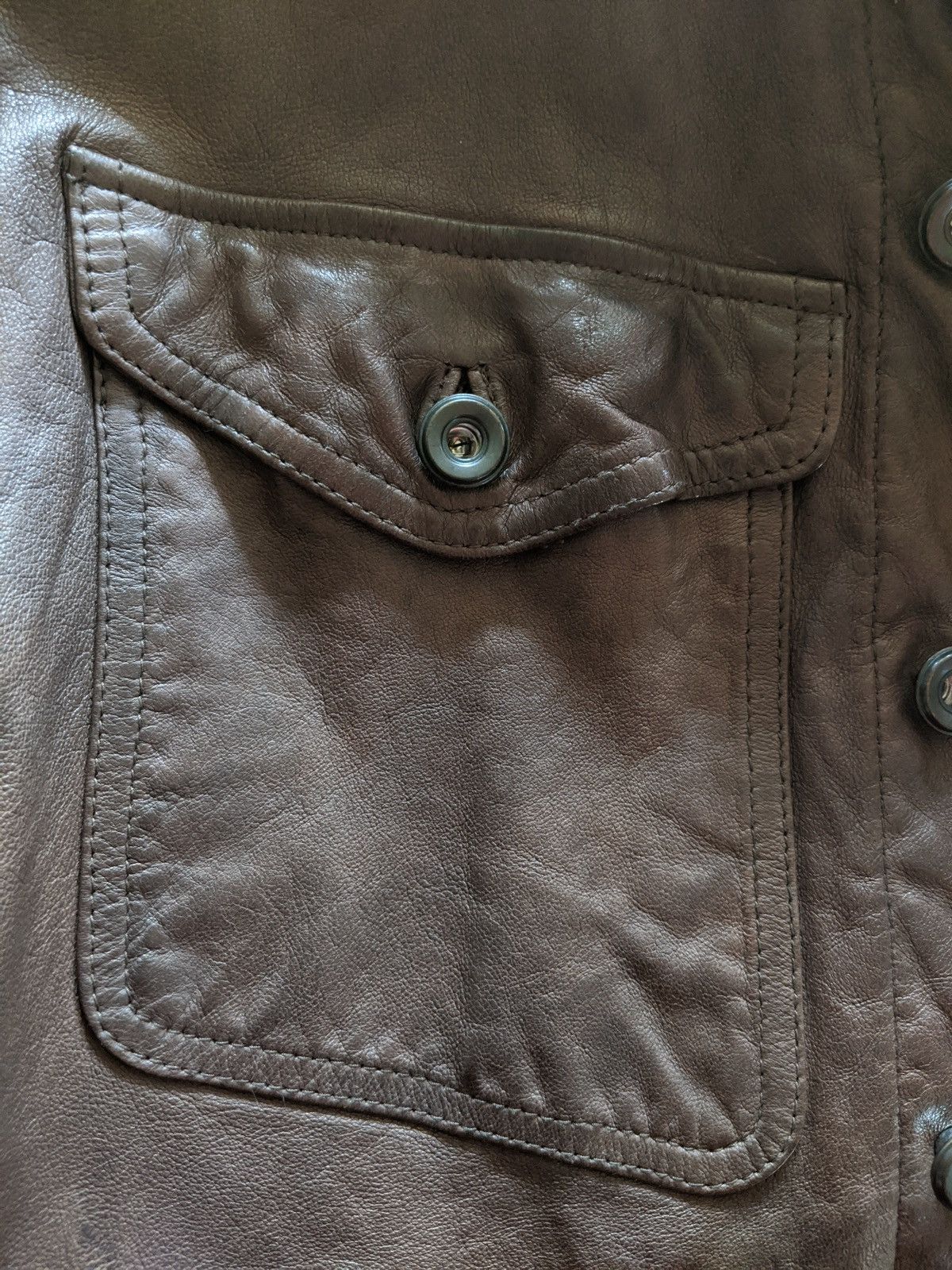 Gap Gap Limited Edition Leather Shirt Jacket | S | Brown Size US S / EU 44-46 / 1 - 3 Thumbnail