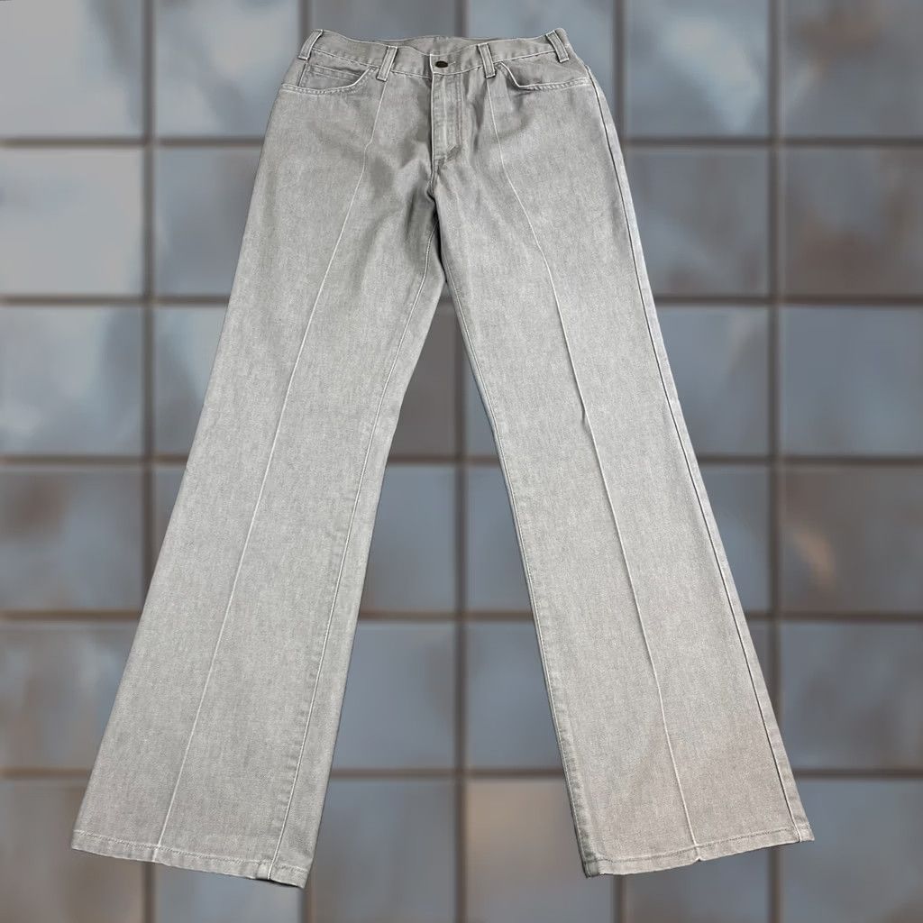 Levi's VINTAGE Levi's Sta-Prest Mens Jeans Bootcut 30 Regular Denin Light Grey 90s Mens Jeans Size US 30 / EU 46 - 1 Thumbnail
