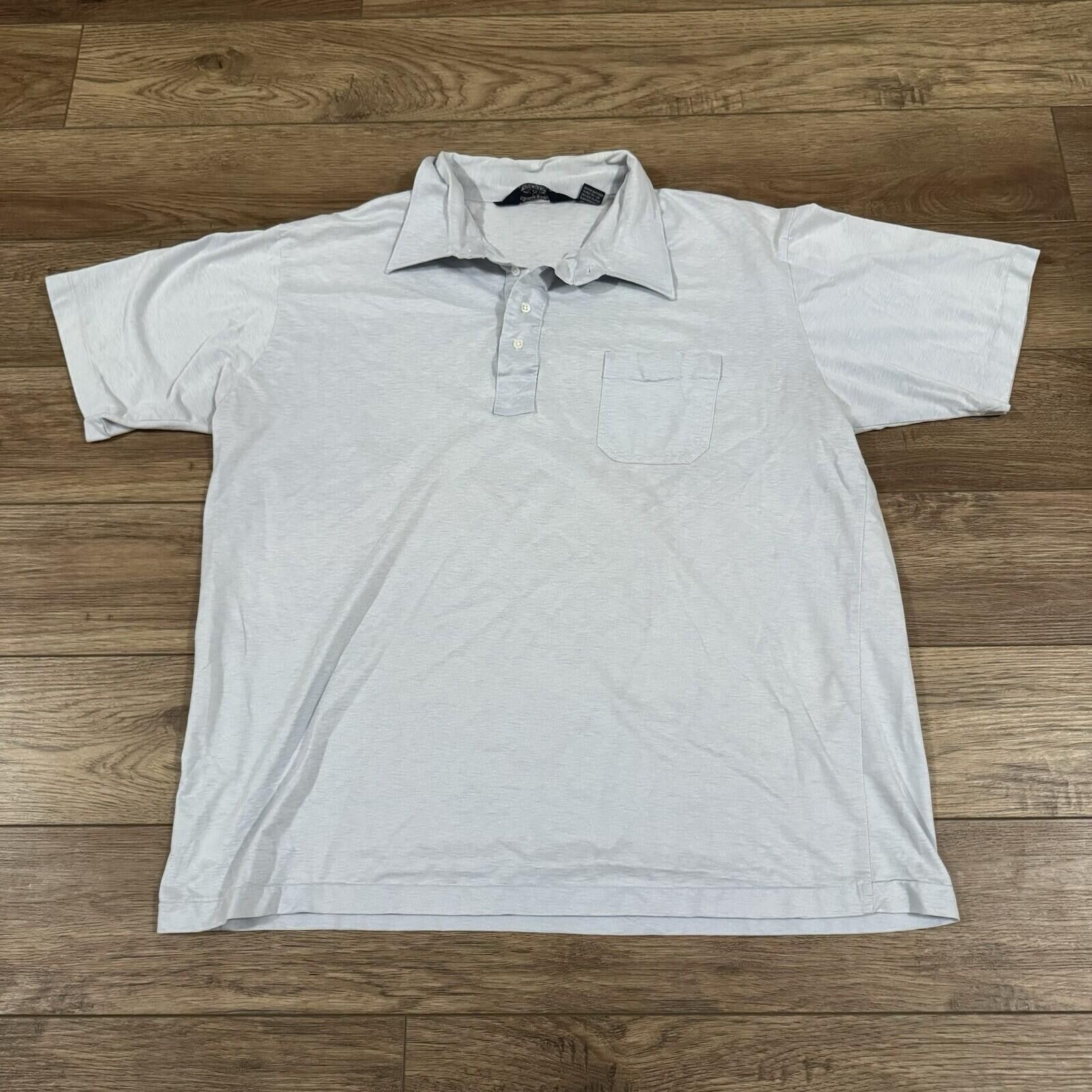 Knightsbridge Vintage 80s Knights Bridge Light Blue Polo Shirt Preppy Size US XXL / EU 58 / 5 - 1 Thumbnail