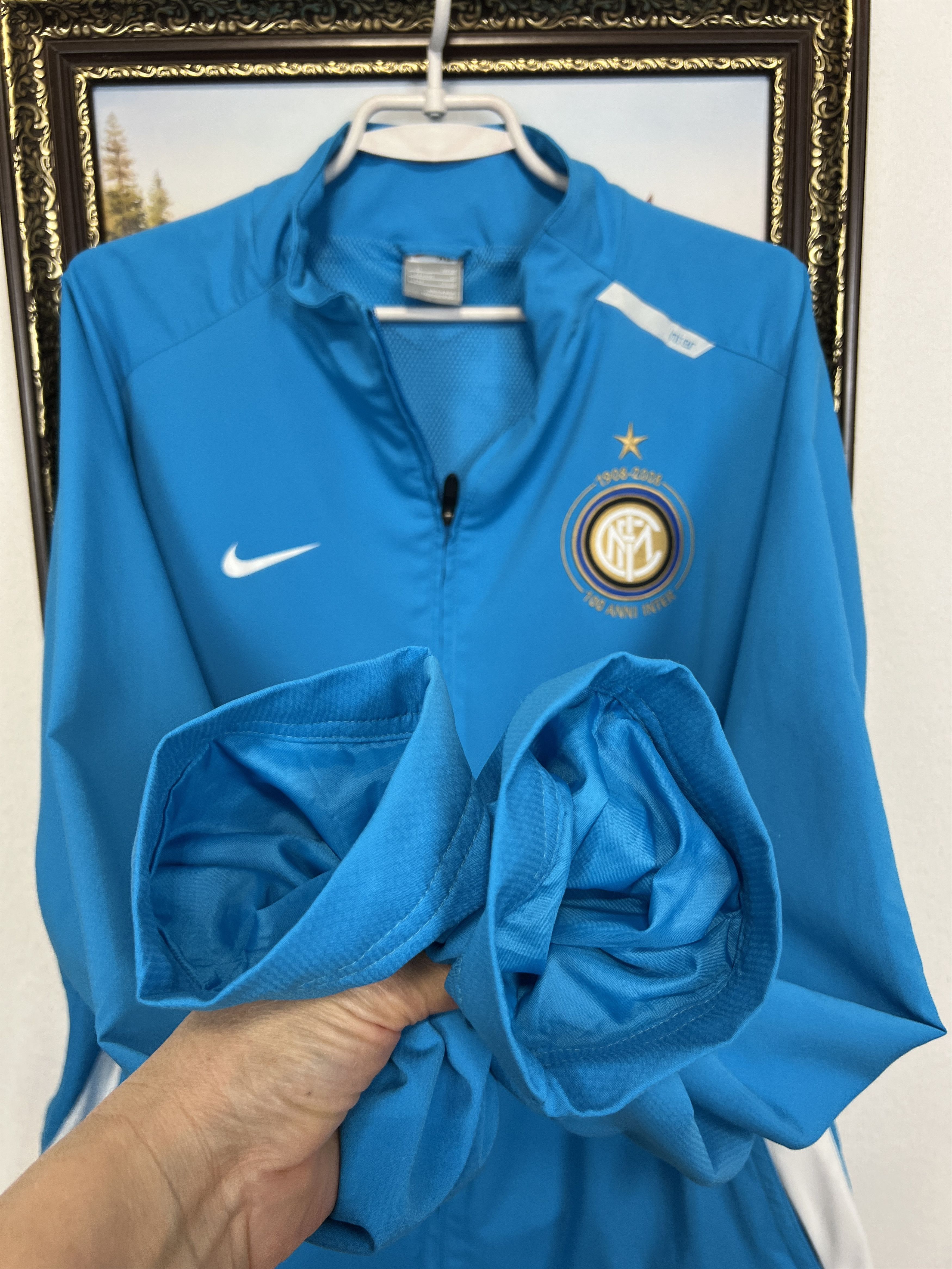 Nike Inter Milan Football Jacket Soccer Train Track Top Zip Size US XL / EU 56 / 4 - 7 Thumbnail