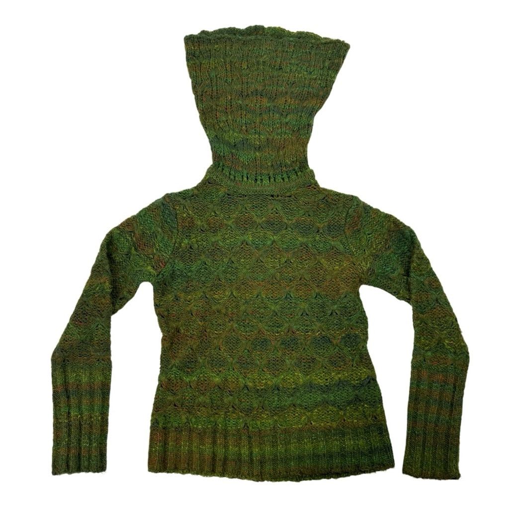 Other VTG CAROLE LITTLE Women's Green Colorful Cowl Neck Sweater S Size S / US 4 / IT 40 - 3 Thumbnail