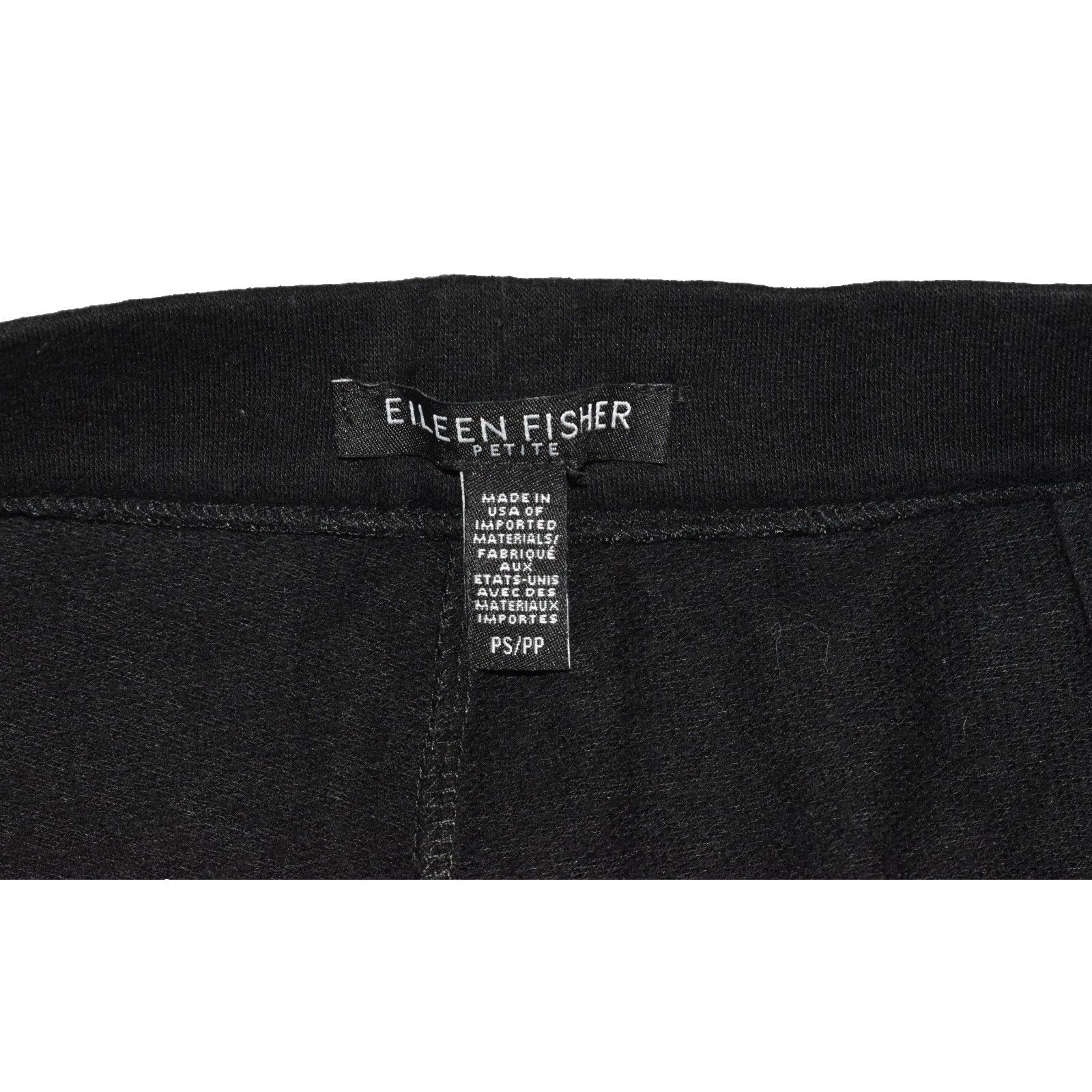 Eileen Fisher EILEEN FISHER Black Stretch Tencel Cotton Petite Pants Sz PS Size 29" - 5 Thumbnail