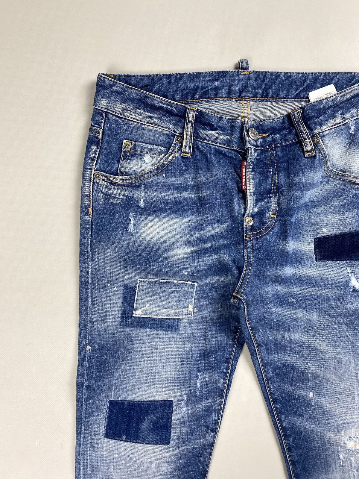 Designer × Dsquared2 Dsquared ladies distressed denim cropped jeans size 38 Size 26" / US 2 / IT 38 - 6 Thumbnail
