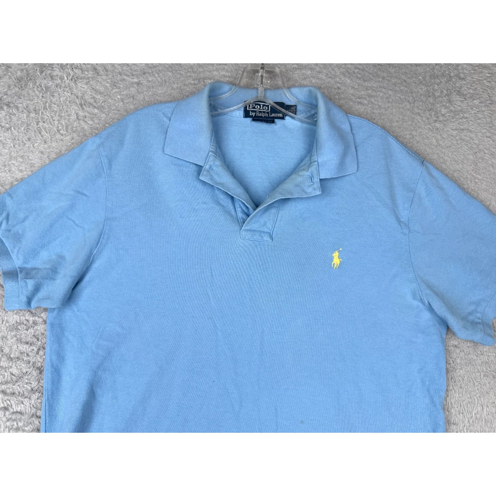 Ralph Lauren VINTAGE Polo Ralph Lauren Shirt Men Large Blue 100% Cotton Custom Fit Pony READ Size US L / EU 52-54 / 3 - 4 Thumbnail