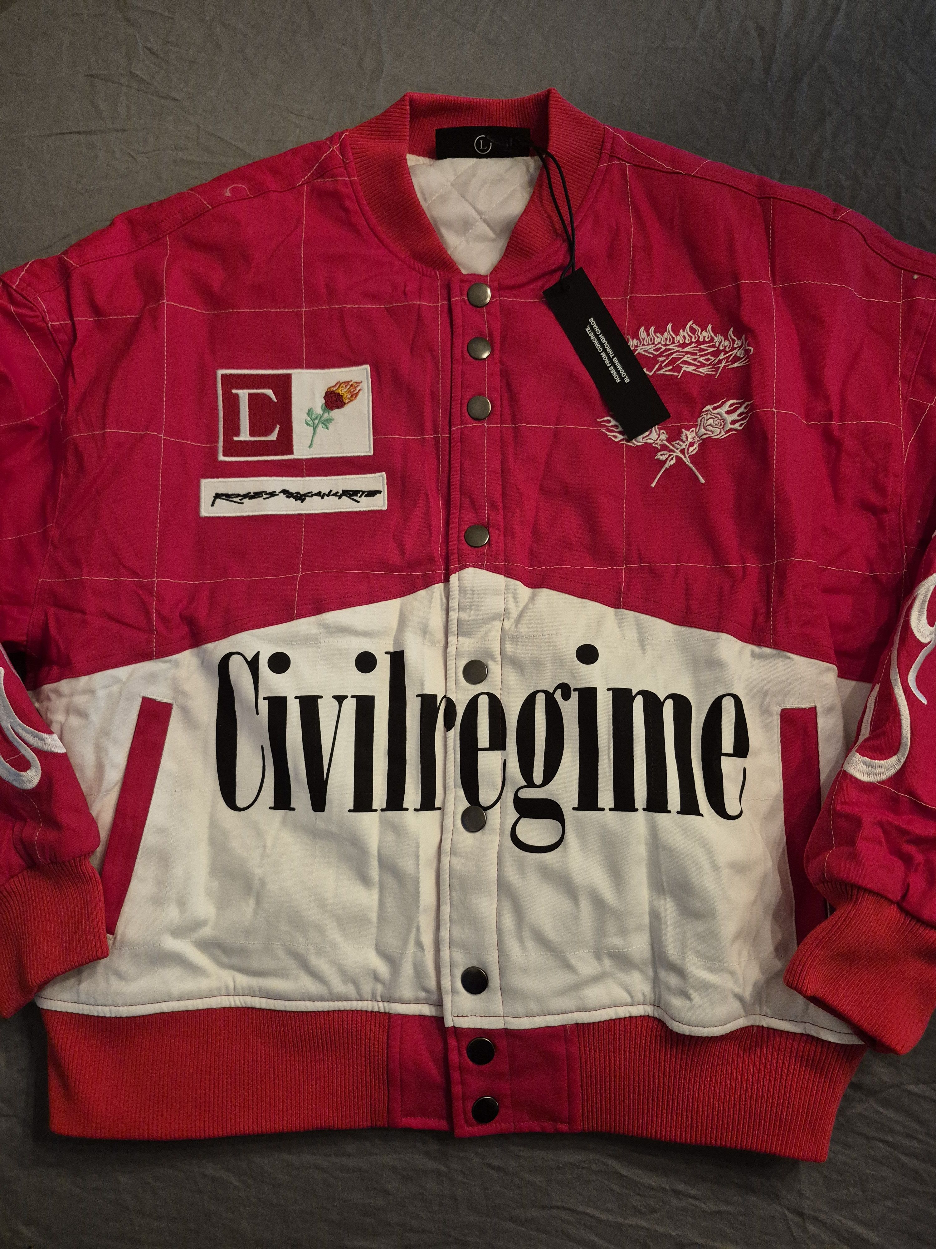 Civil Regime Civil Regime Racing Jacket Red and White Size Large BNWT Size US L / EU 52-54 / 3 - 1 Thumbnail