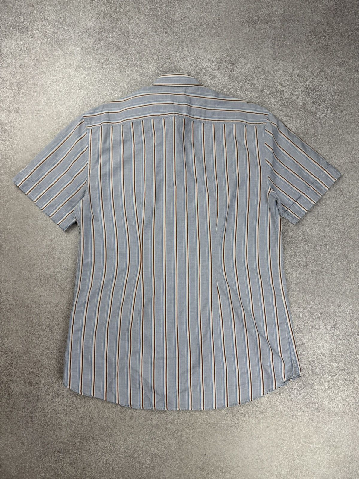 Dolce & Gabbana Vintage Dolce & Gabbana Striped Shorts Sleeve Shirt Size 50 Size US M / EU 48-50 / 2 - 11 Thumbnail
