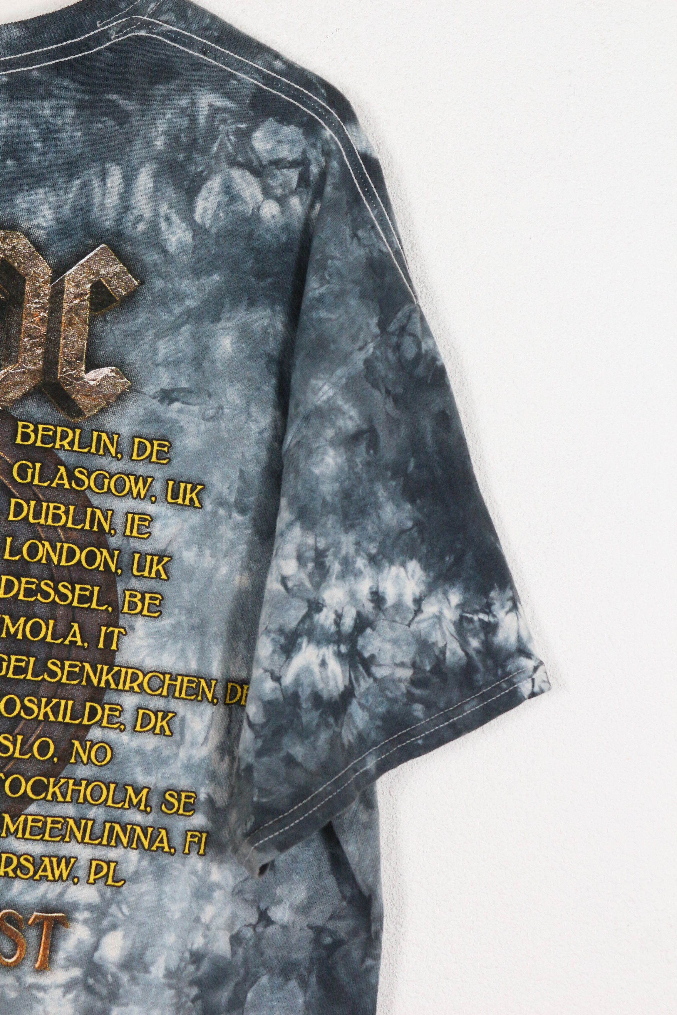 AC/DC × Band Tees × Vintage Vintage ACDC Rock or Bust Tie Dye Bleached Tee 90s Y2K Size US XL / EU 56 / 4 - 6 Thumbnail