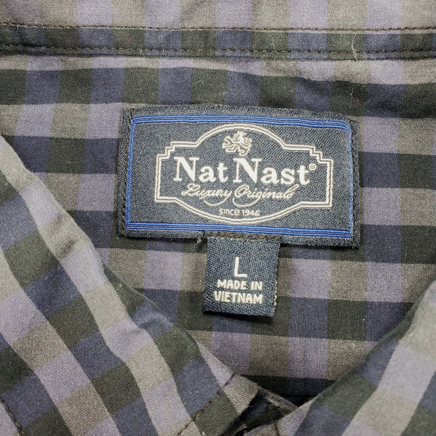 Nat Nast Nat Nast Luxury Originals Shirt Mens Large Button-Up Striped Collar Pocket Size US L / EU 52-54 / 3 - 5 Thumbnail