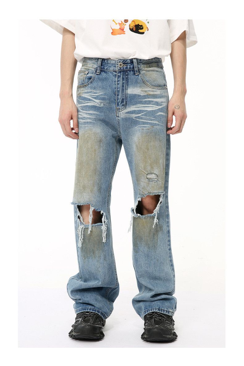 Japanese Brand × Vintage Niche Style Worn-out Hole Jeans Size US 29 - 4 Thumbnail