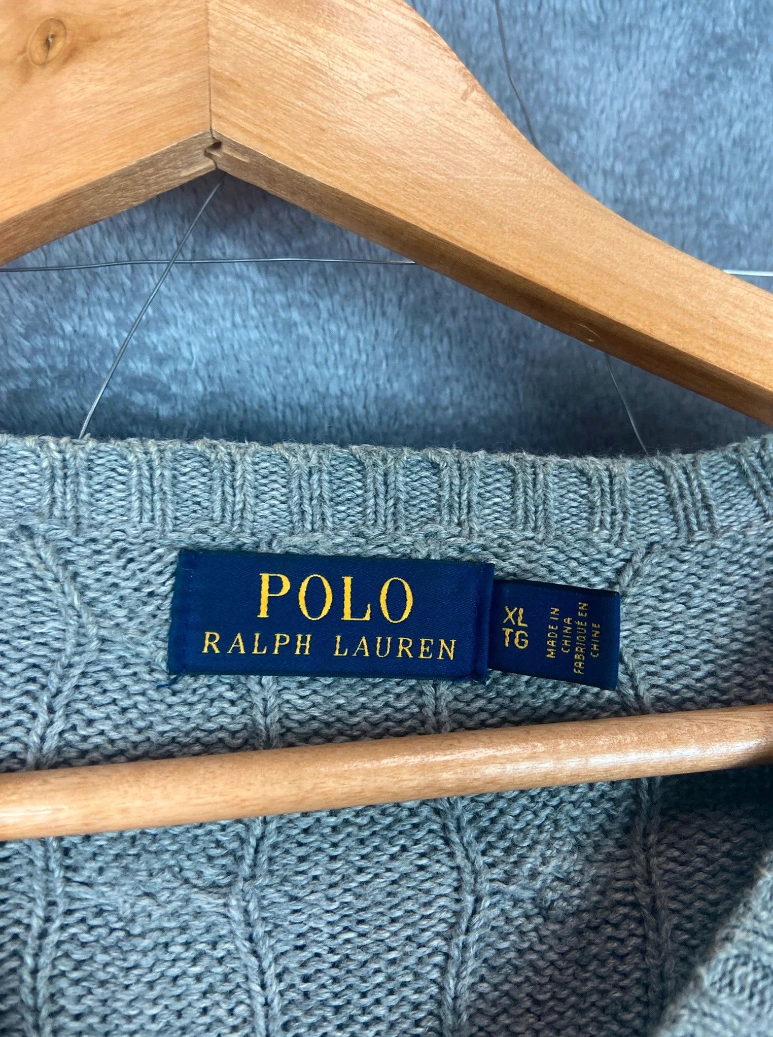 Polo Ralph Lauren Grey Cable Knit Ralph Lauren Sweater XL Size US XL / EU 56 / 4 - 2 Thumbnail