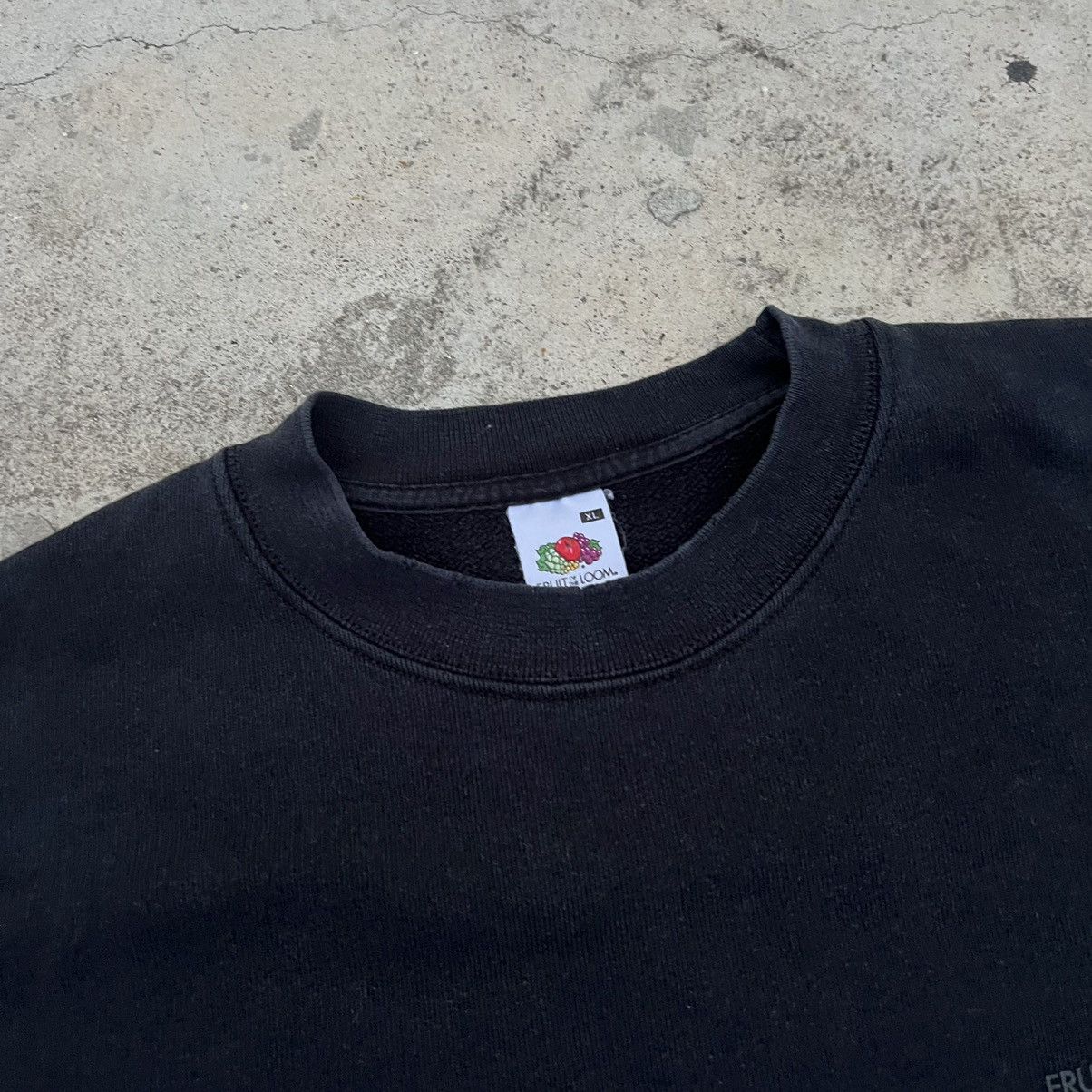 Fruit Of The Loom × Vintage Vintage 90s FOTL Paint Splattered Distressed Sweatshirt Size US XL / EU 56 / 4 - 4 Thumbnail