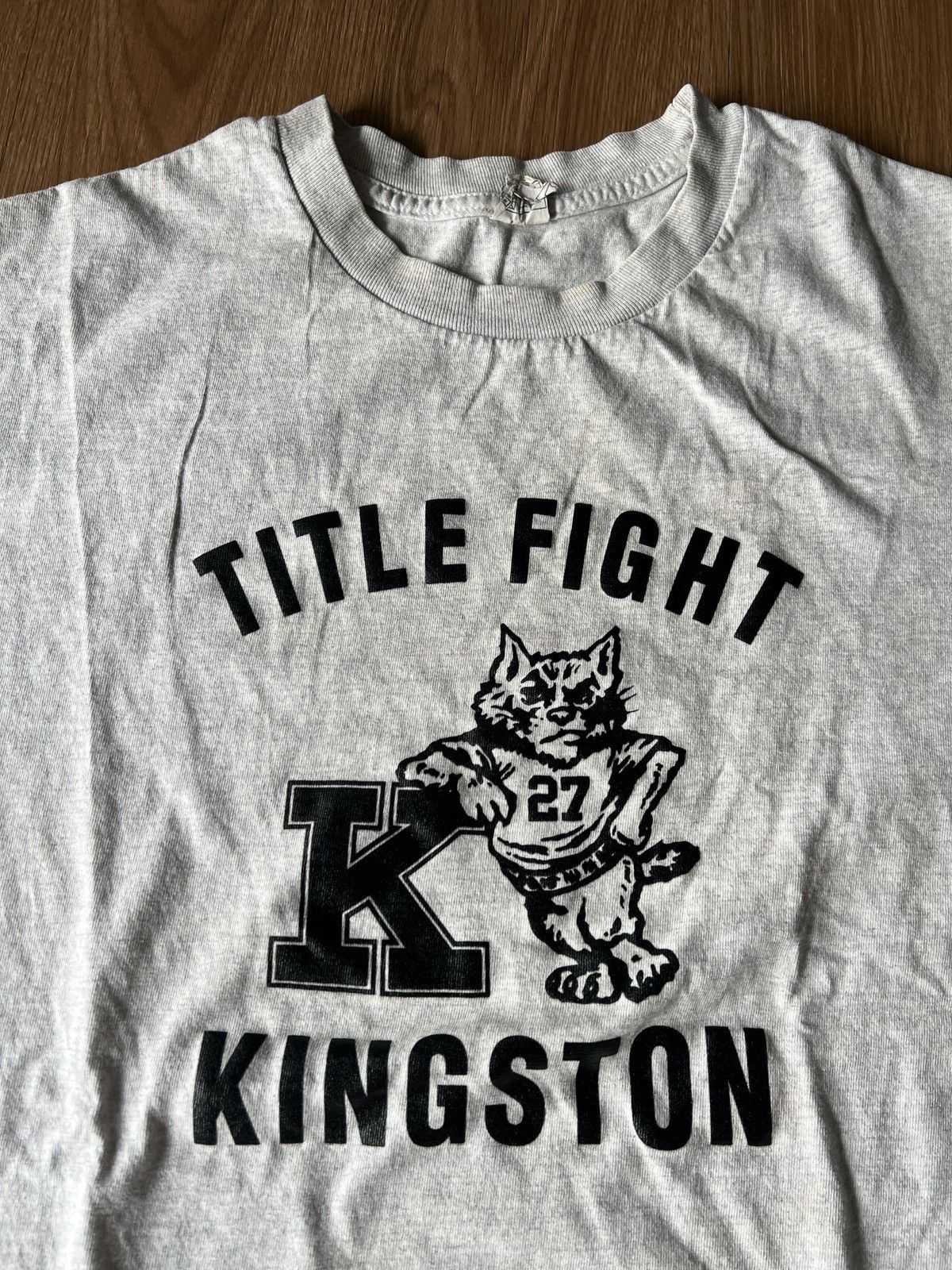 Pre-owned Band Tees Vintage Title Fight Kingston Midwest Emo Hardcore Band Tee In Gray