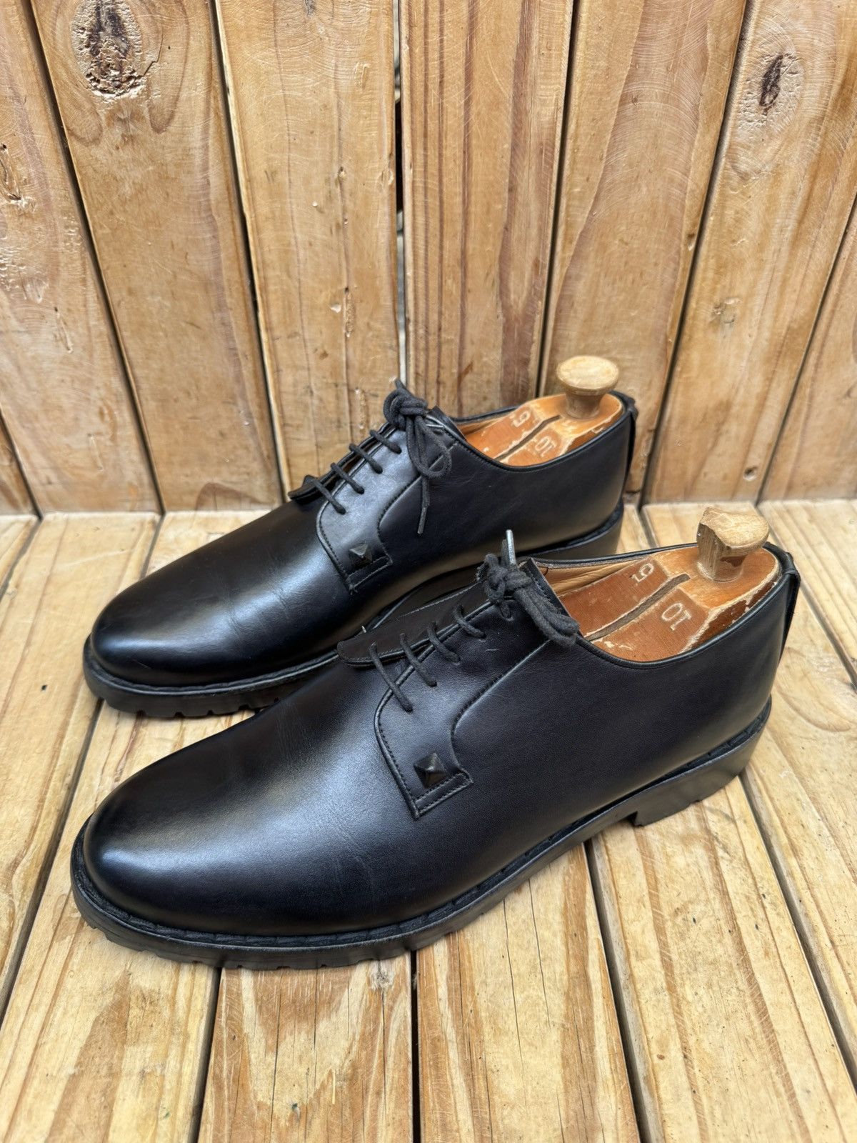 Valentino valentino garavani black leather derby dress Shoes EUR 43 Size US 10 / EU 43 - 11 Thumbnail
