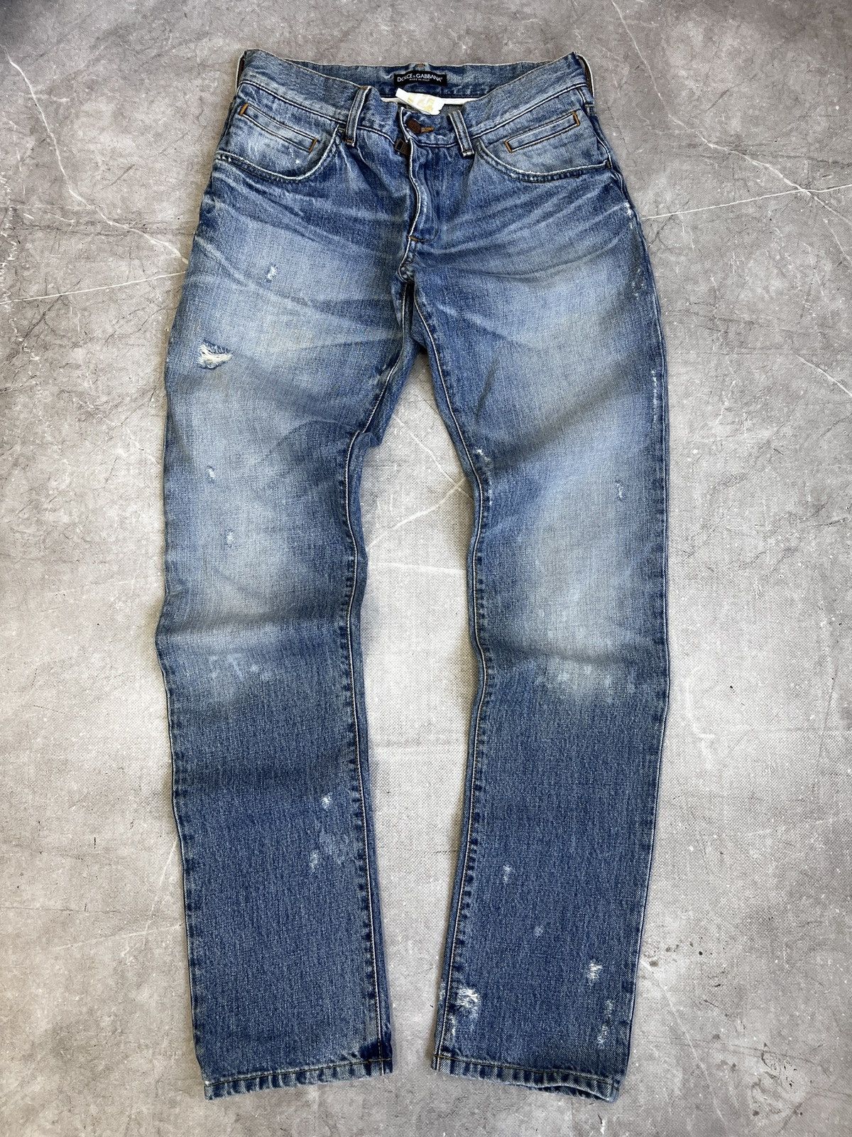 Dolce & Gabbana Dolce Gabbana Denim Slim Jeans Distressed luxury Y2K Size US 30 / EU 46 - 2 Thumbnail