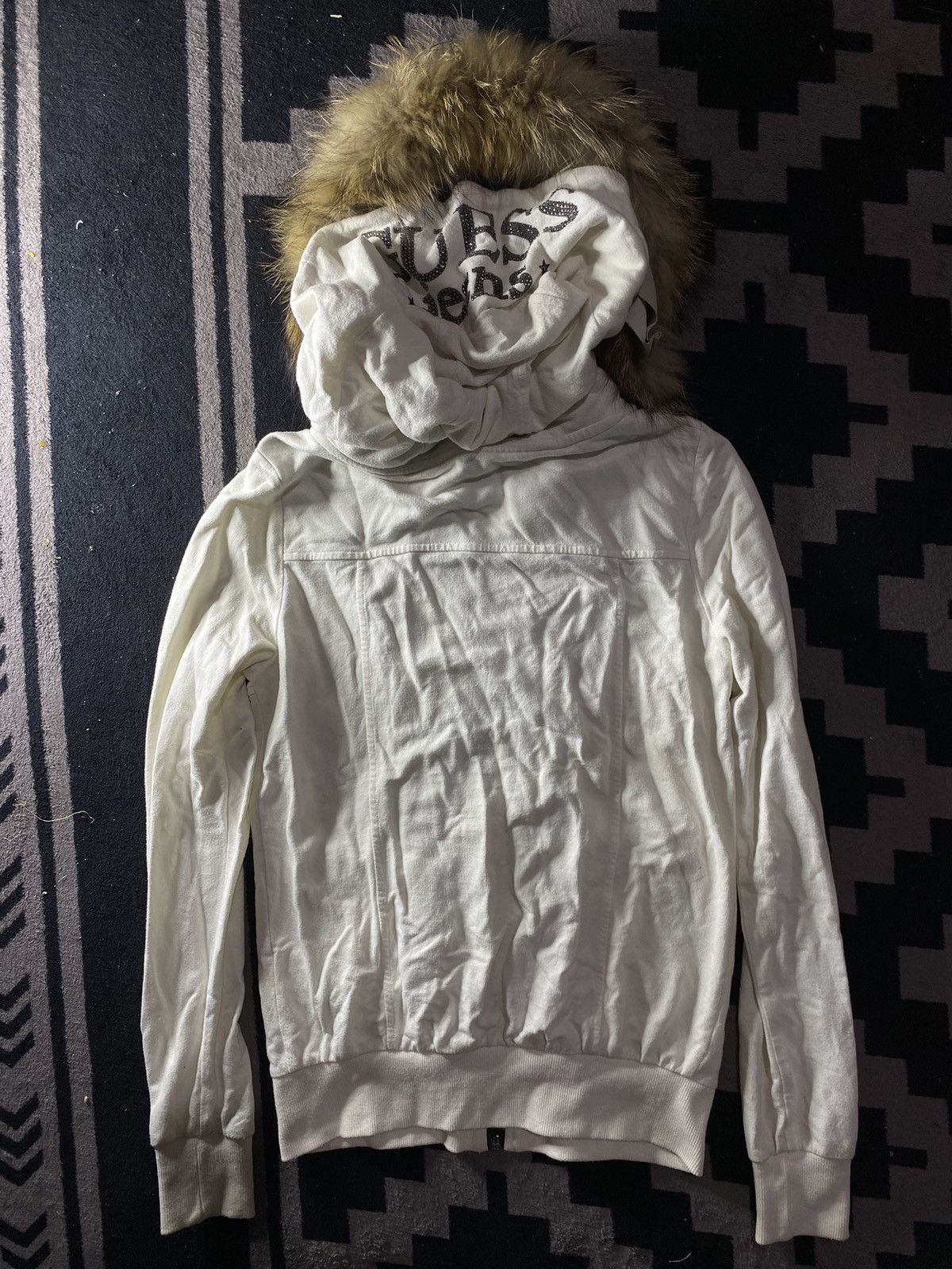 If Six Was Nine × Japanese Brand × Le Grande Bleu (L.G.B.) Guess glitter double layers faux fur hoodie Size US S / EU 44-46 / 1 - 3 Thumbnail