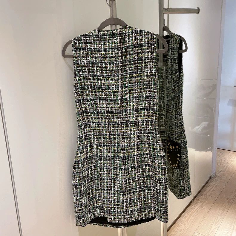 Versace Versace Colorful tweed dress Size L / US 10 / IT 46 - 2 Thumbnail