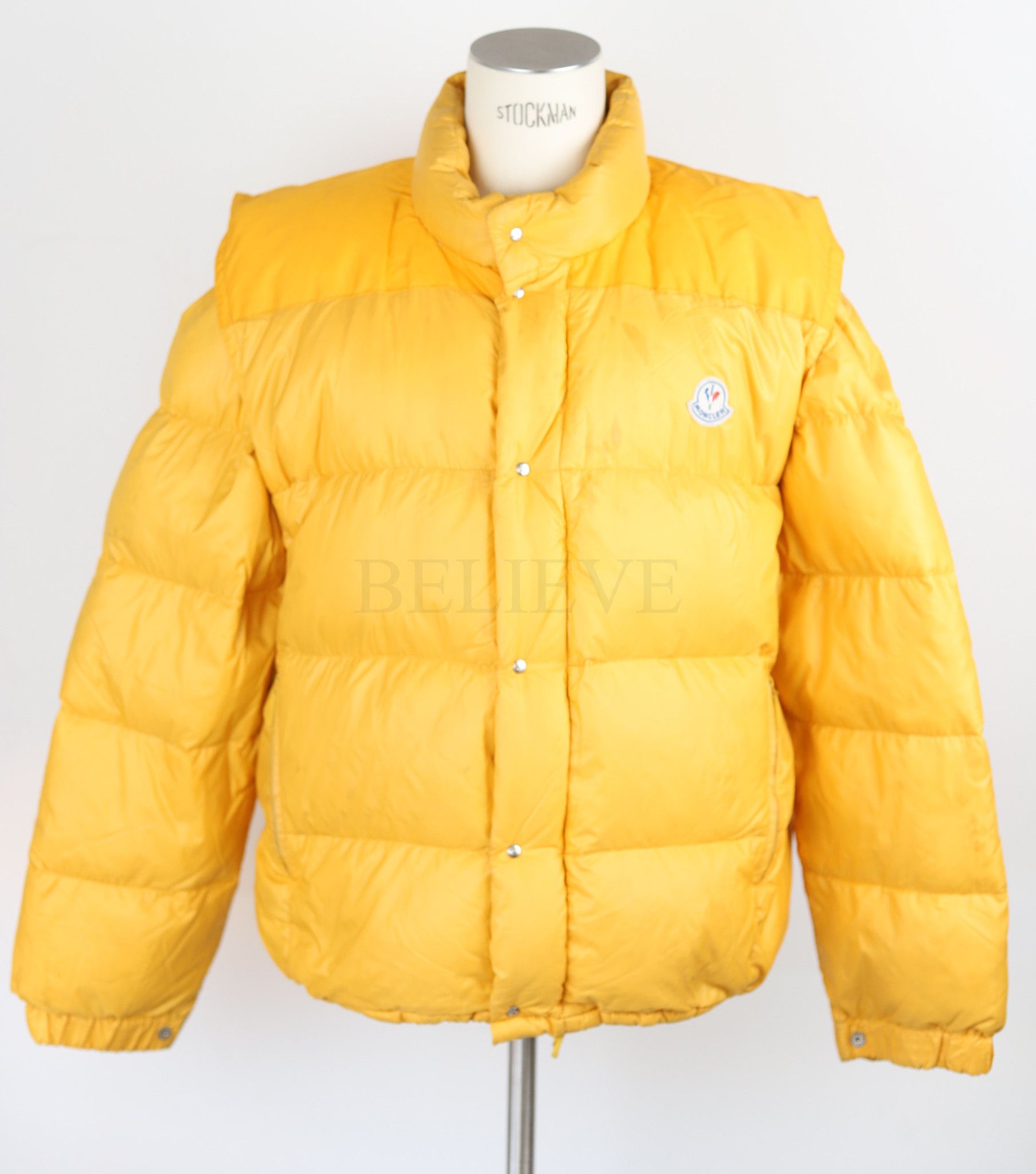 image of Moncler Jacket Transformer Down Puffer Yellow Nylon 365, Men's (Size XL)