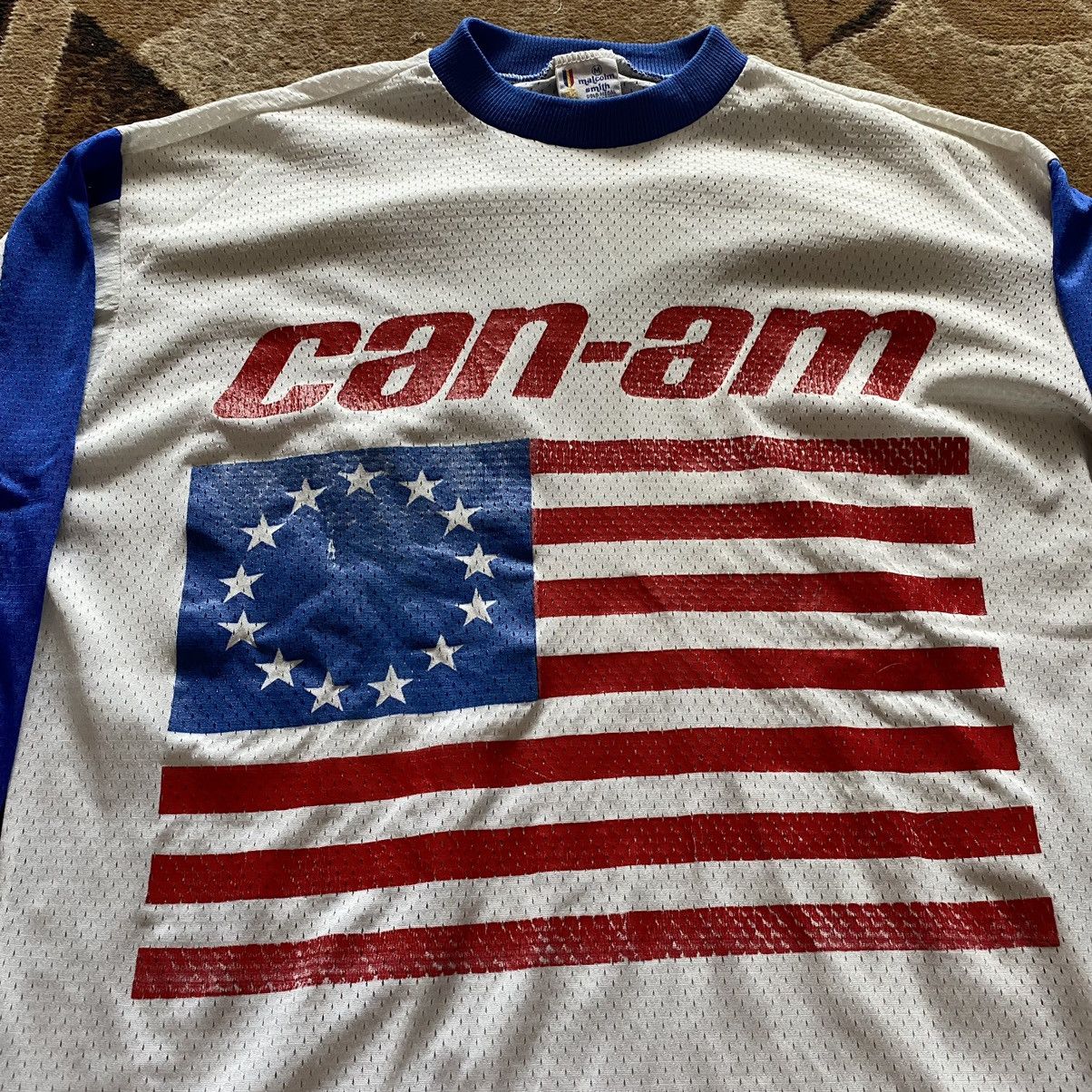 Vintage × Yamaha 80s Vintage Can-am Malcolm Smith MSR Motocross Racing Jersey Size US M / EU 48-50 / 2 - 2 Thumbnail