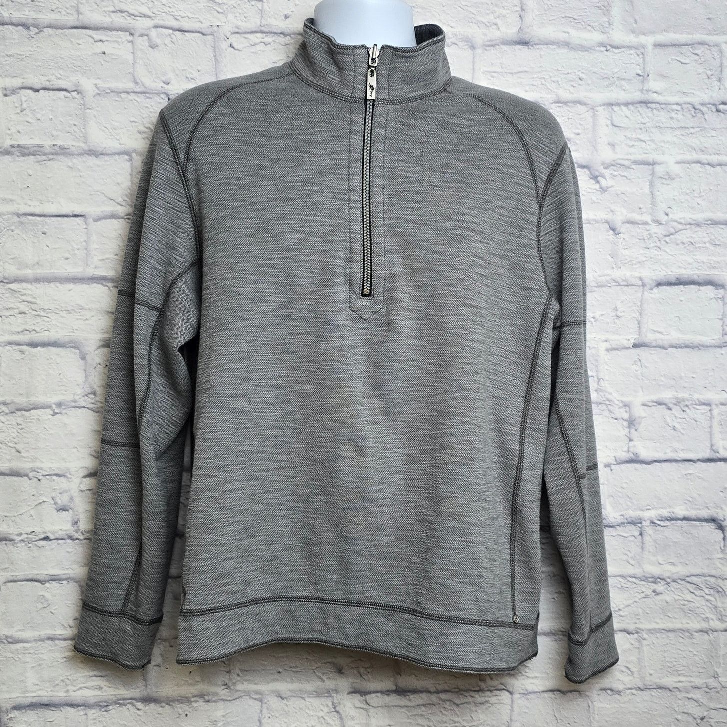 Tommy Bahama Tommy Bahama Lg Reversible 1/4 Zip Pullover Sweatshirt Gray Size US L / EU 52-54 / 3 - 1 Thumbnail