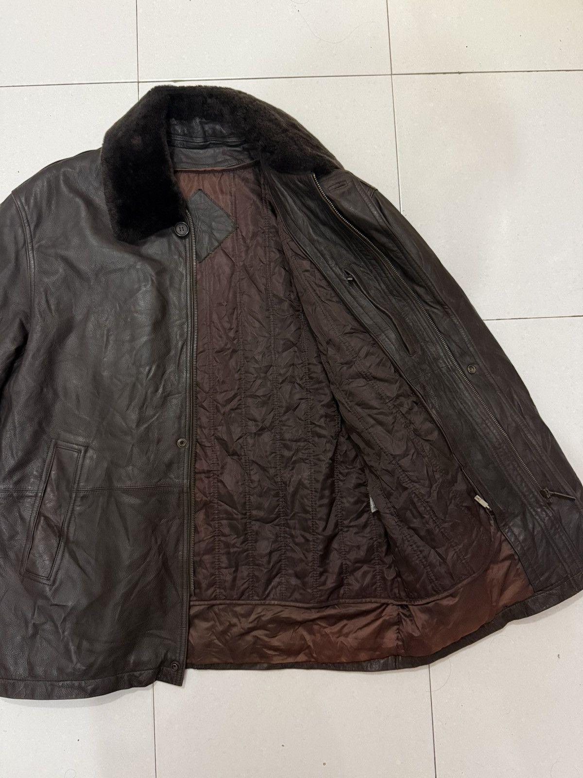 Yves Saint Laurent VTG YSL Leather Jacket Size US L / EU 52-54 / 3 - 9 Thumbnail