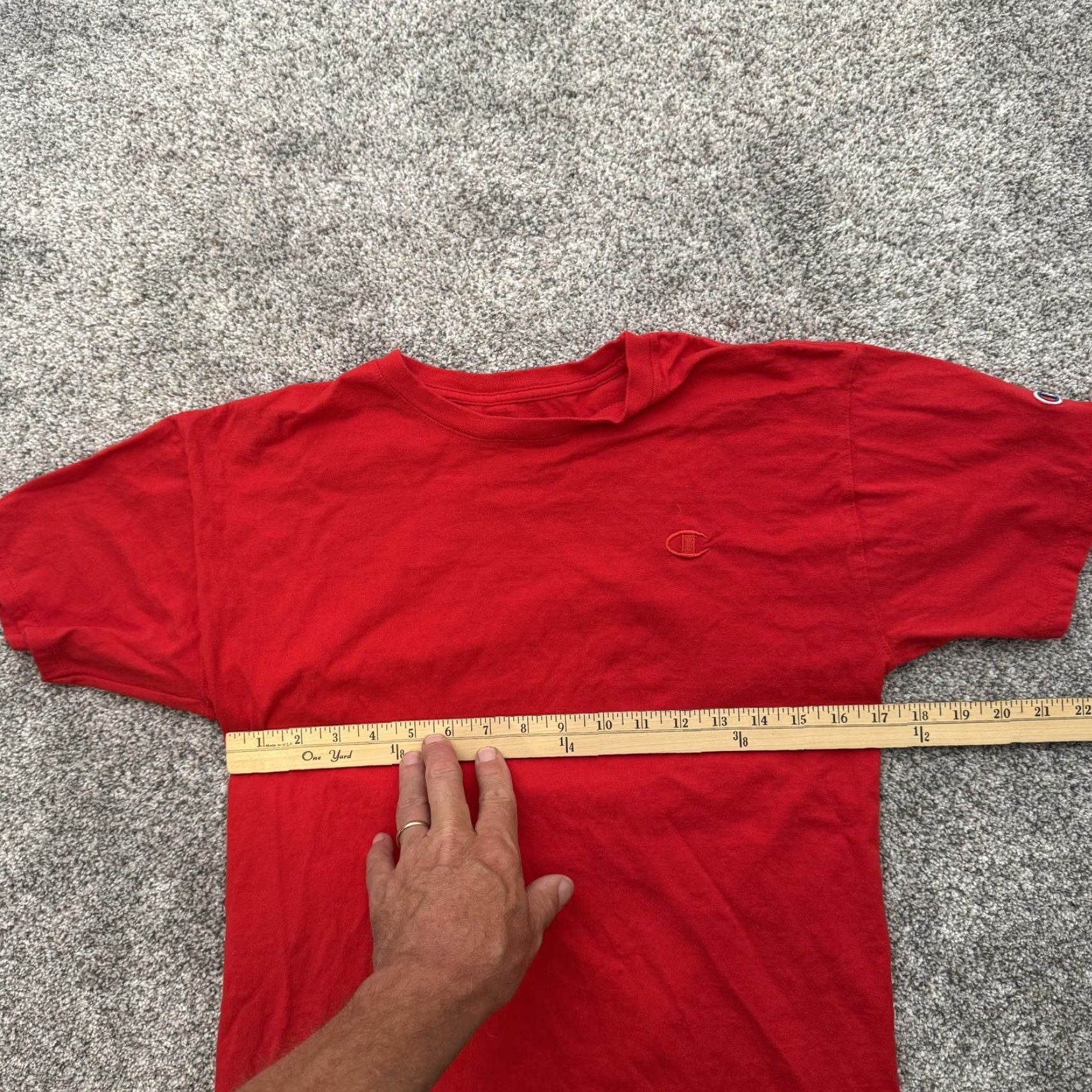 Champion Champion Shirt Mens Medium Red Embroidered C Logo Short Sleeve Tee Cotton Casual Size US M / EU 48-50 / 2 - 3 Thumbnail