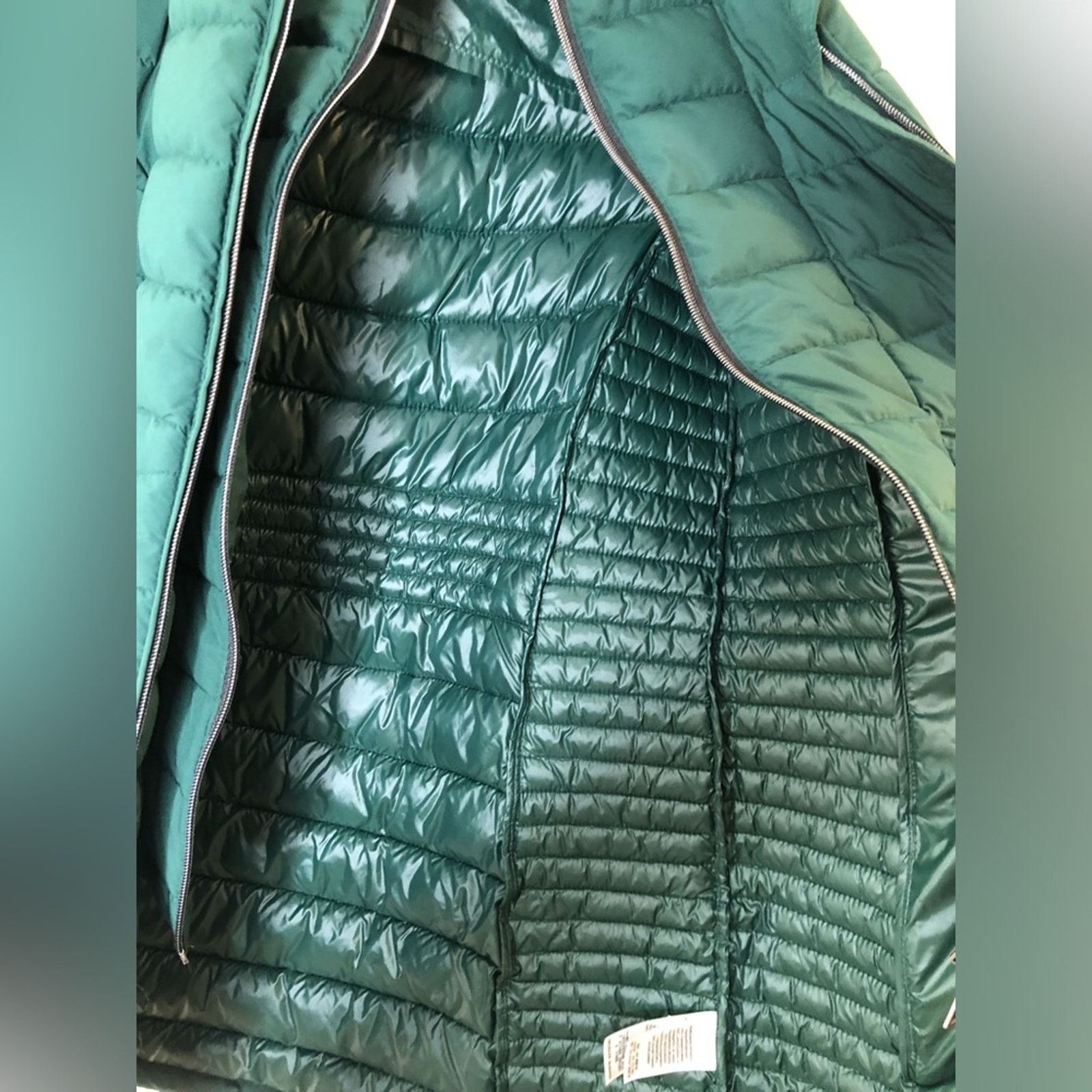 DKNY DKNY Women’s Green Puffer Long Jacket— Small— BEAUTIFUL!! Size S / US 4 / IT 40 - 7 Thumbnail