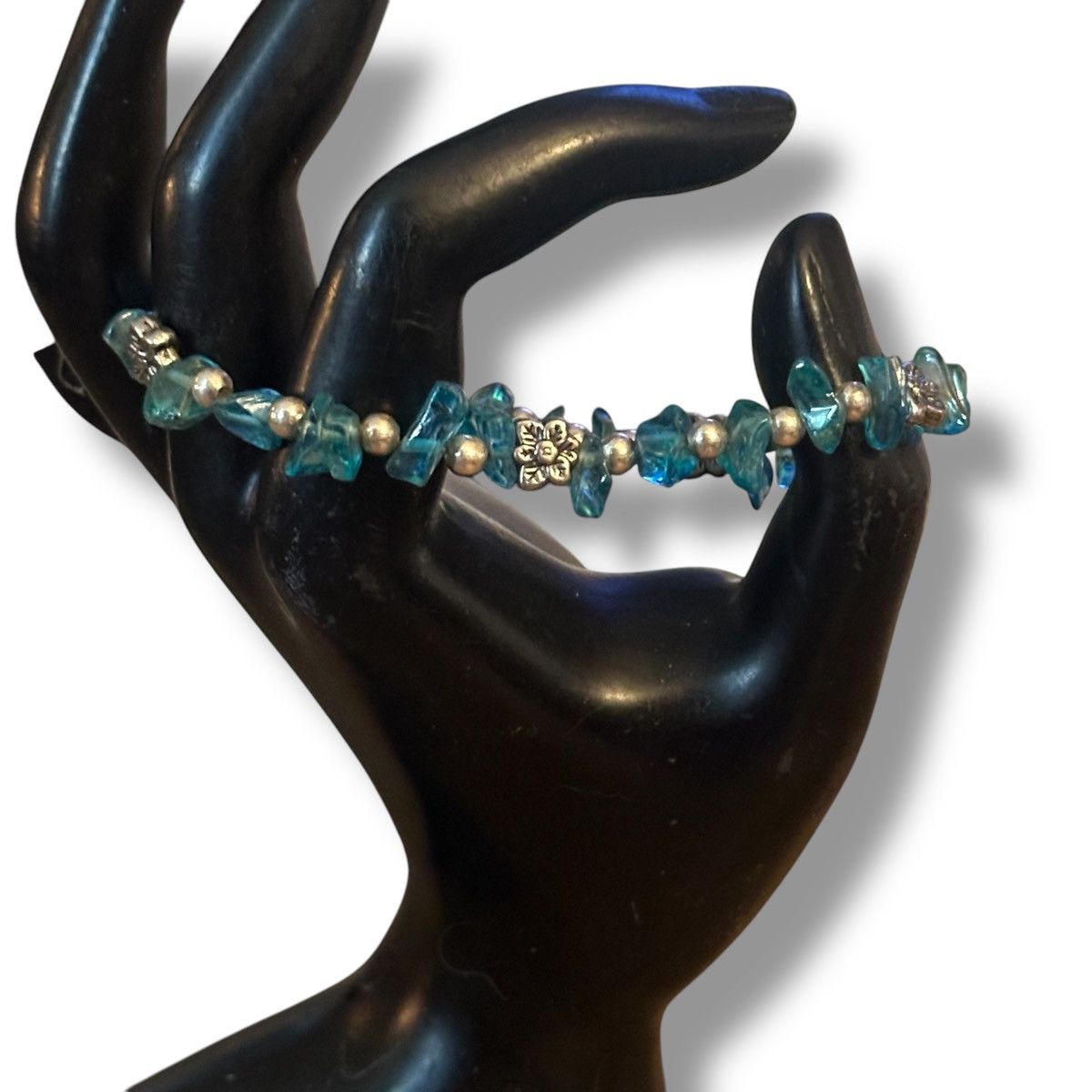 Other Blue glass chip bead stretch bracelet Size ONE SIZE - 3 Thumbnail