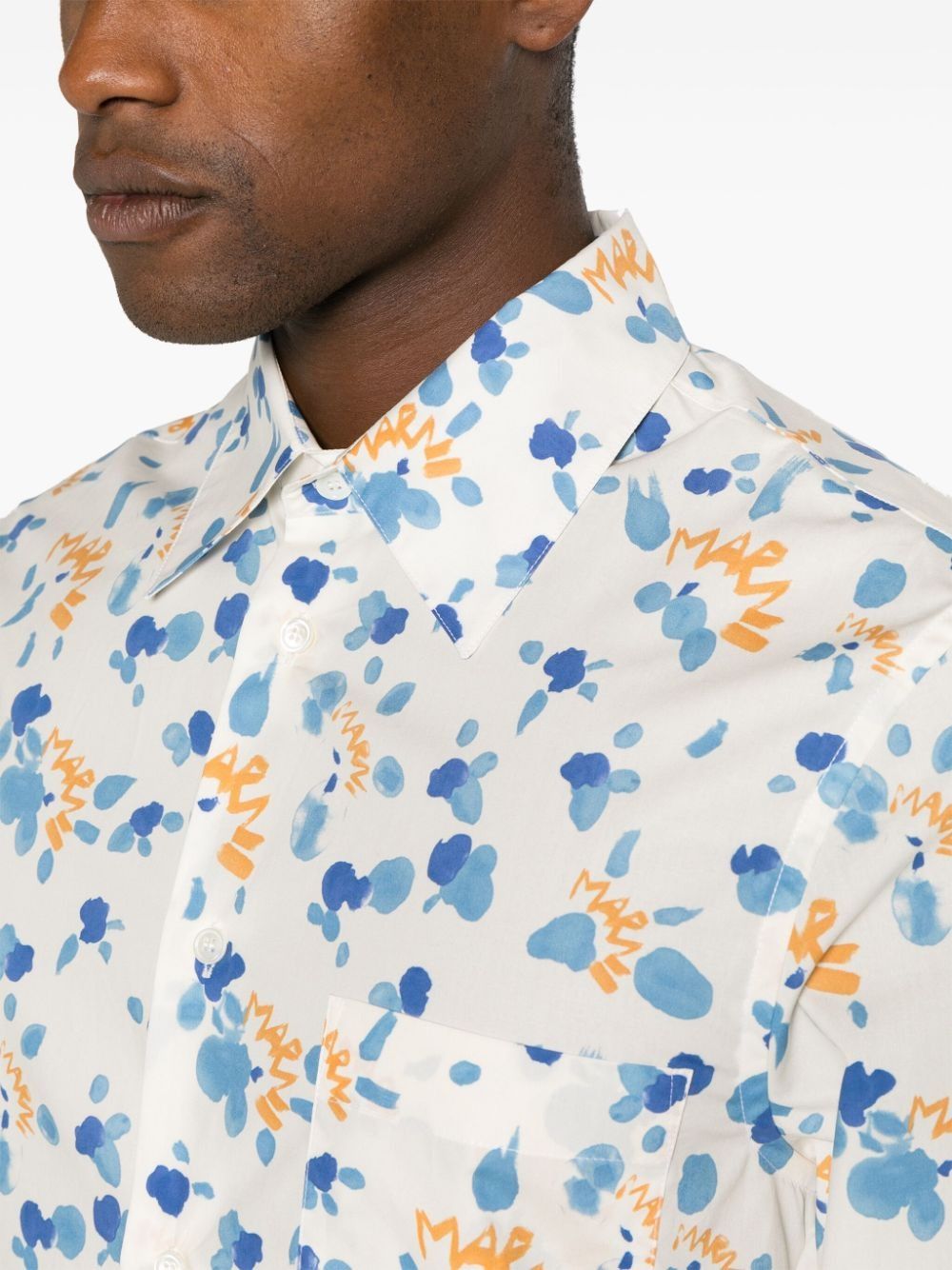 Marni oc11z0525 Dripping Paint-Splatter Shirt in Multicolor Size US S / EU 44-46 / 1 - 5 Thumbnail