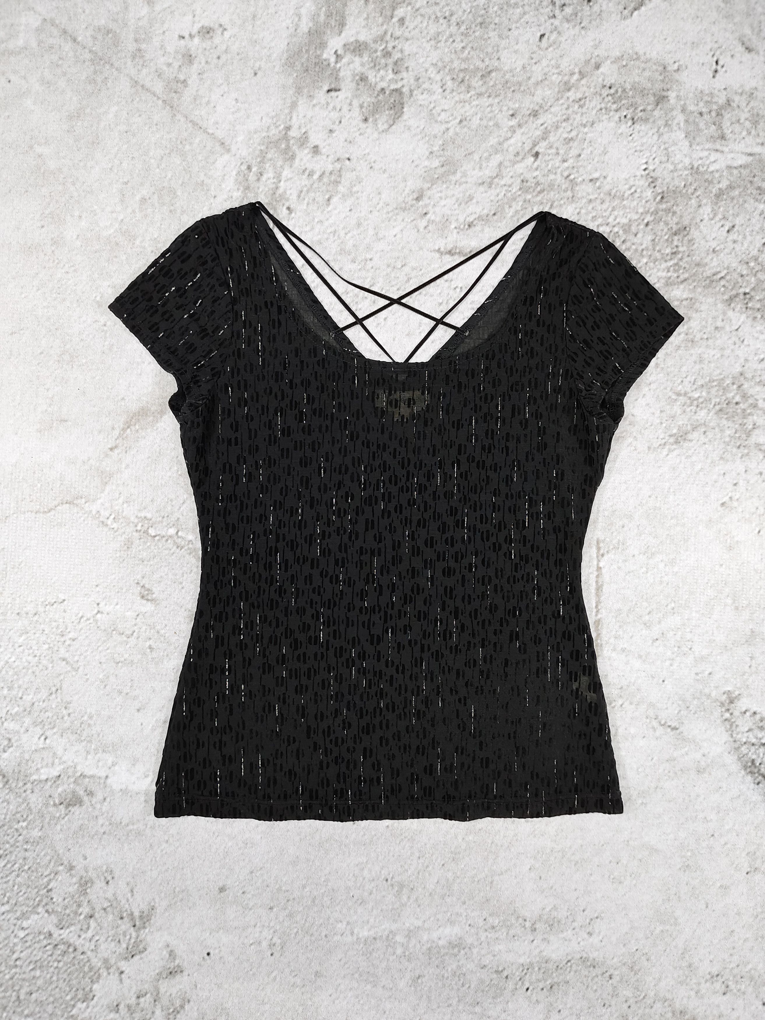 Michel Klein 2000s Michel Klein-Gothic Textured Abstract Dash Pattern Top Size M / US 6-8 / IT 42-44 - 6 Thumbnail