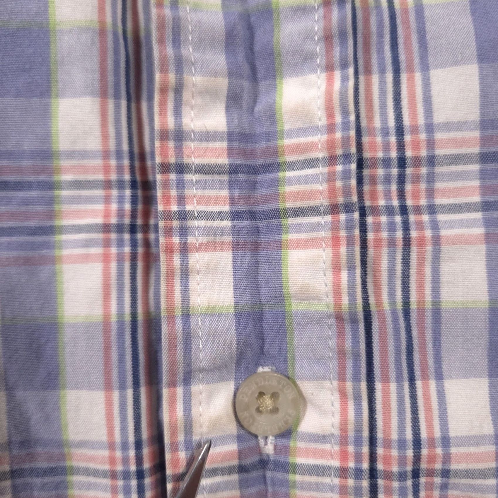 Pendleton Pendleton Shirt Mens Large Blue Plaid Short Sleeve Button-Down Casual Summer Size US L / EU 52-54 / 3 - 7 Thumbnail