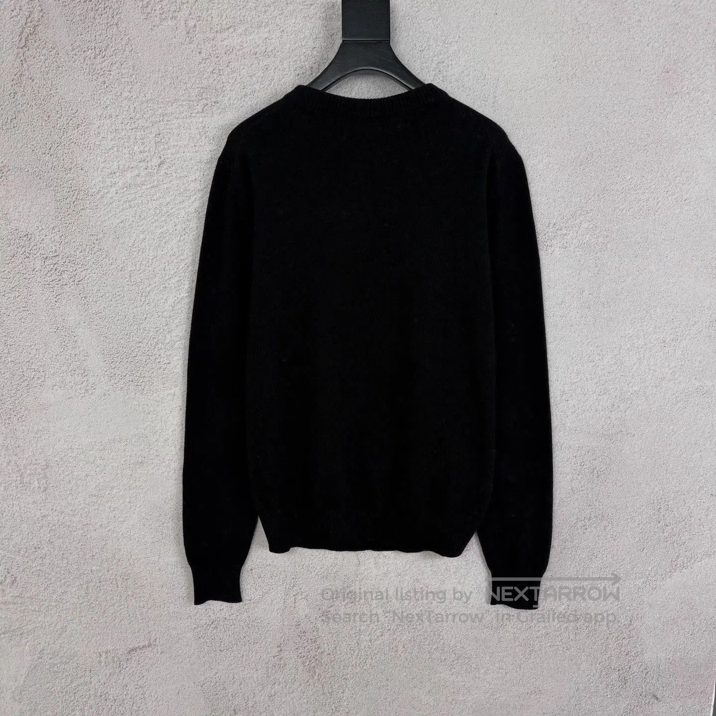 Dior Black Long Sleeve Sweater with Blue Embroidered Design. Size US S / EU 44-46 / 1 - 2 Thumbnail