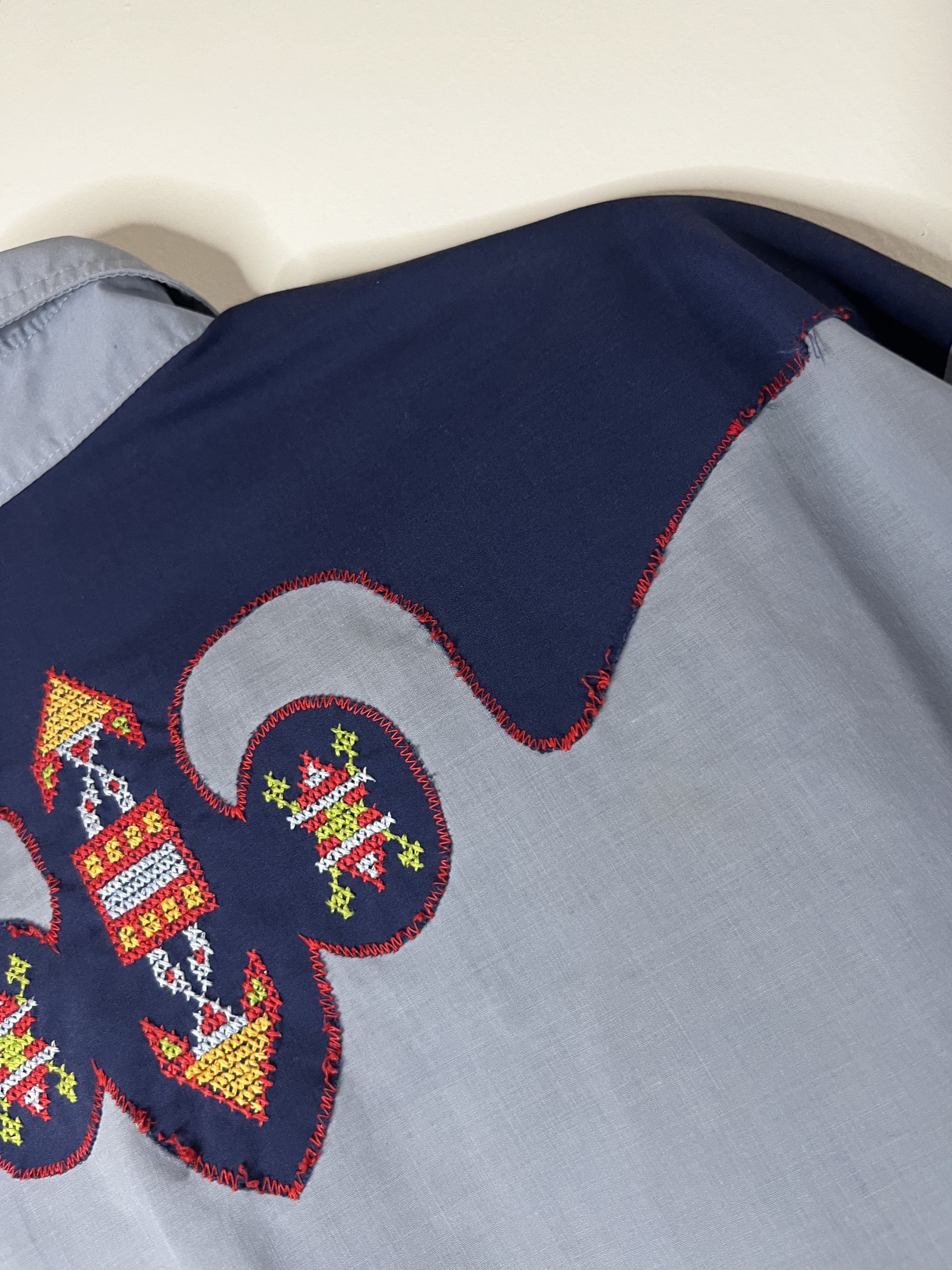 Other × Vintage Vintage Western Native American Pattern Pearl Snap Button Up Size US XL / EU 56 / 4 - 13 Thumbnail