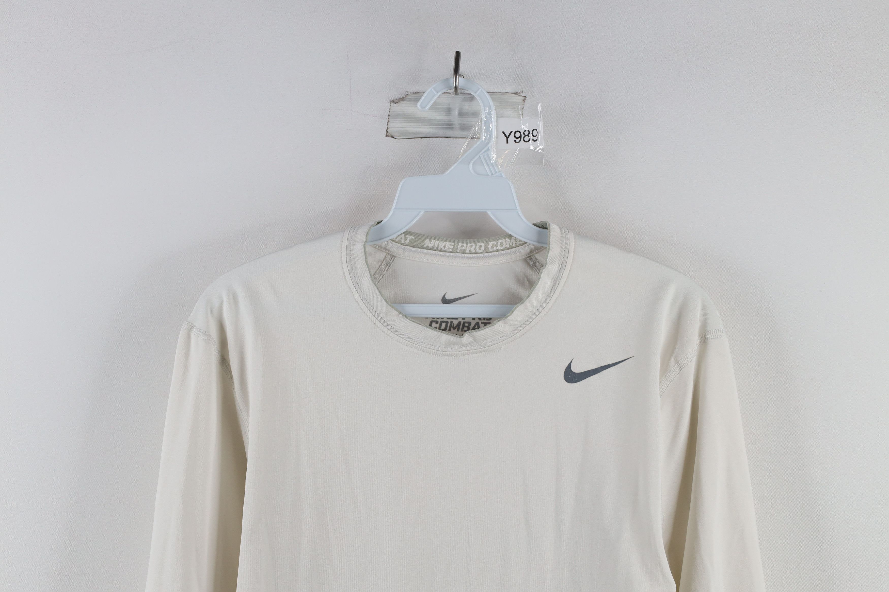 Nike × Vintage Vintage Nike Pro Combat Compression Training T-Shirt White Size US M / EU 48-50 / 2 - 2 Thumbnail