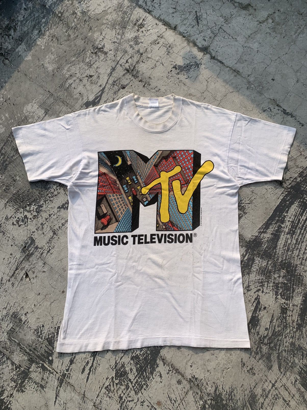 Mtv 🔥90’s🔥 Vtg Mtv New York ©️1991 T-Shirt Single Stitch Size US L / EU 52-54 / 3 - 1 Thumbnail