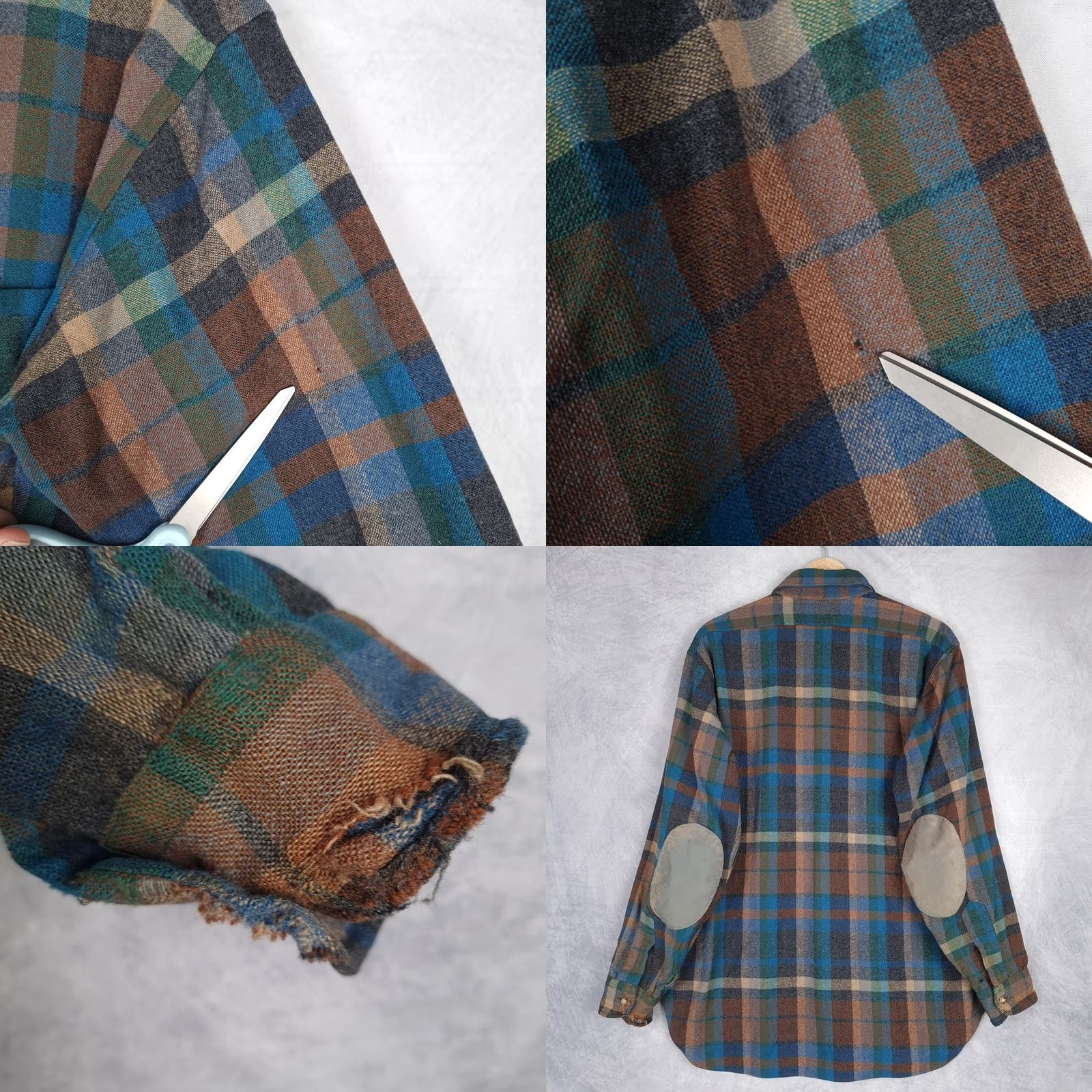 Pendleton VINTAGE Pendleton Wool Shirt Mens L Blue Plaid Wool Button-Up Long Sleeve Casual 60s Chore Pocketed Size US L / EU 52-54 / 3 - 9 Thumbnail