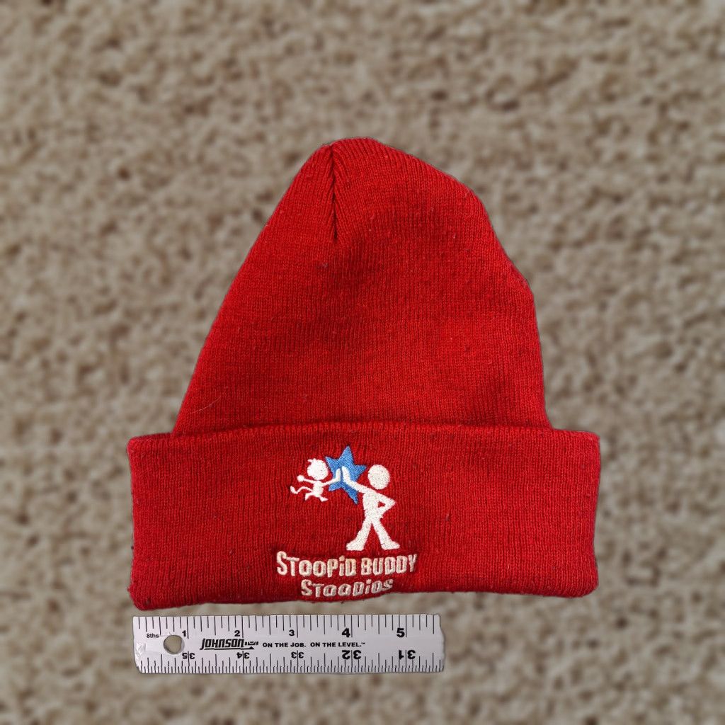 Port & Company Stoopid Buddy Stoodios Beanie Toque Hat Beanie Adult One Size Red Logo Stoopid Buddy Stoodios Beanie Toque Mens One Size Red Size ONE SIZE - 1 Thumbnail