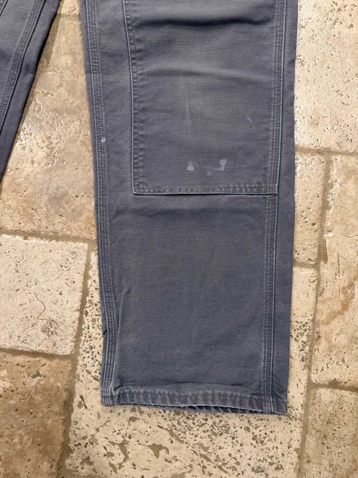 Carhartt Vintage Carhartt Carpenter Double Knees Distress Grey Pants Size US 33 - 2 Thumbnail