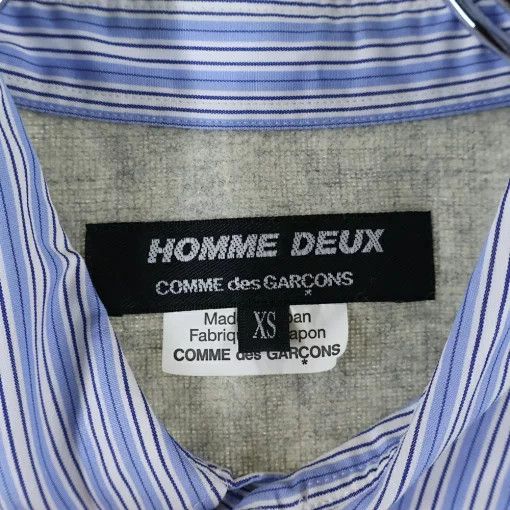 Comme des Garcons Homme Plus Shirt Back Switch Striped Long Sleeve Size US XS / EU 42 / 0 - 7 Thumbnail