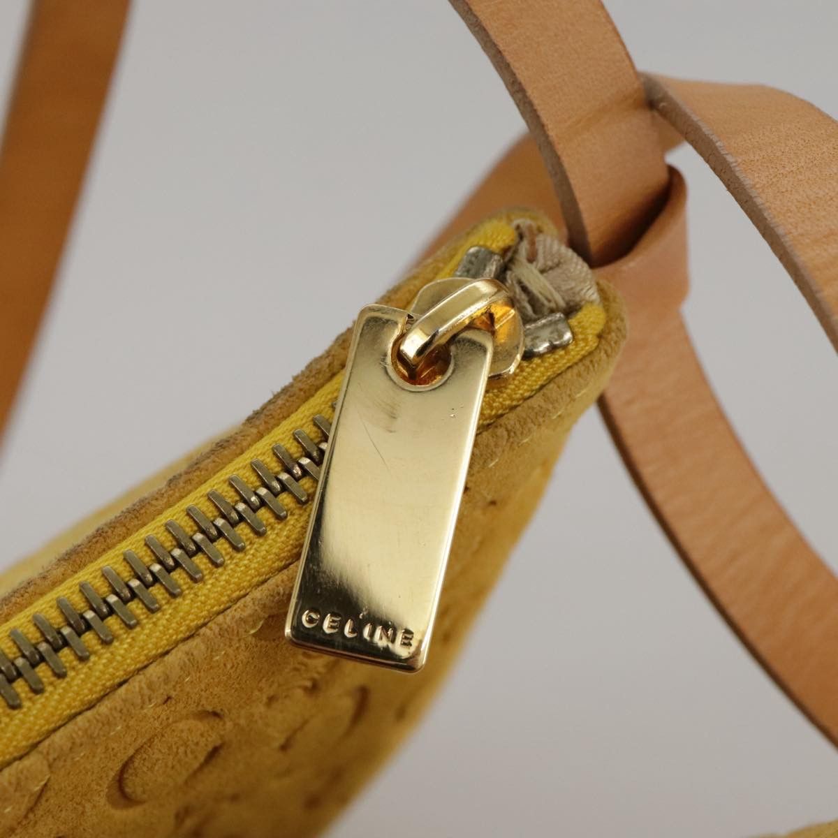 Celine CELINE C Macadam Canvas Shoulder Bag Yellow Size ONE SIZE - 10 Thumbnail