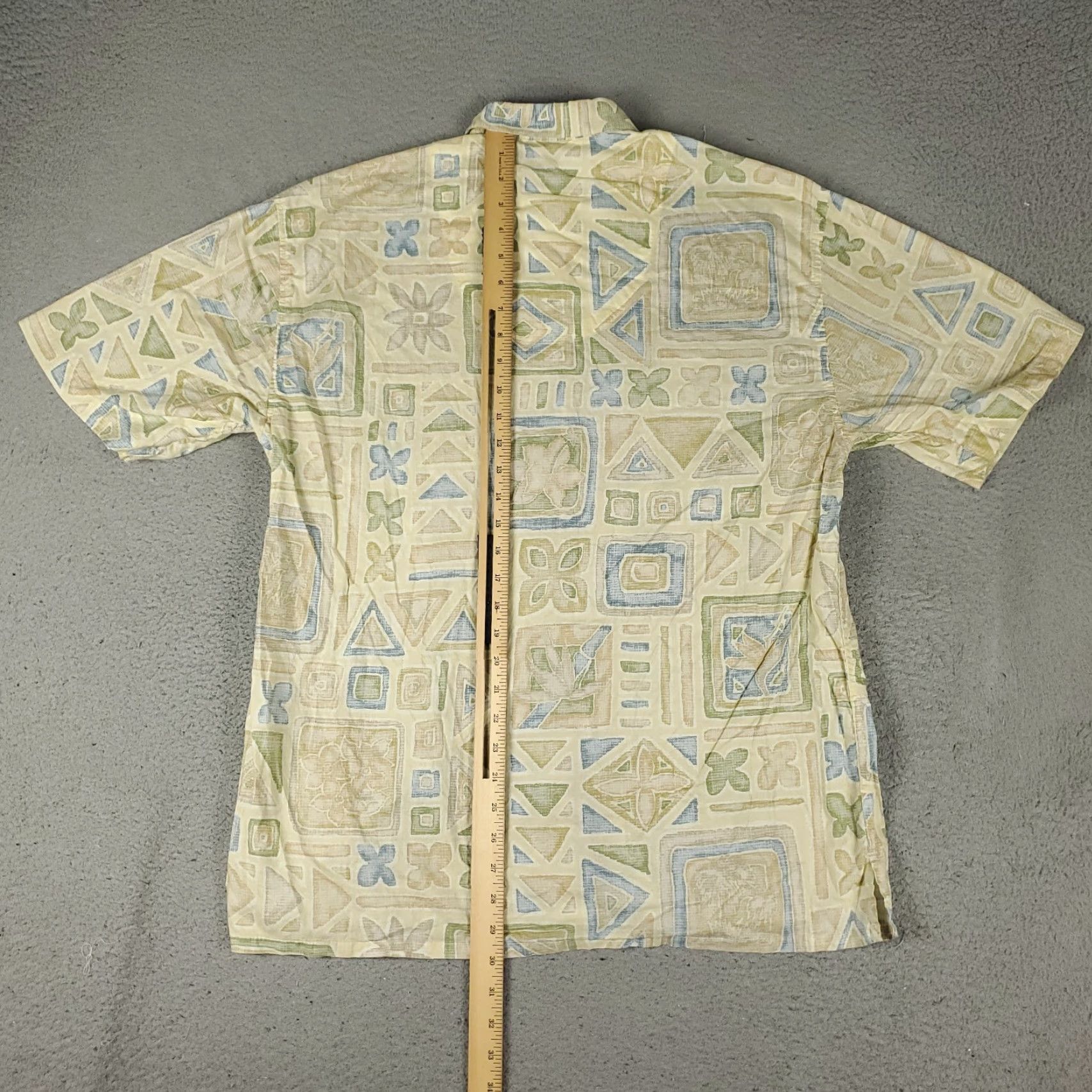Vintage VINTAGE Bamboo Cay Shirt Mens Size Medium Yellow Geometric Beach Button Up Short Sleeve - 90s Hawaiian Casual Mens Size US M / EU 48-50 / 2 - 4 Thumbnail