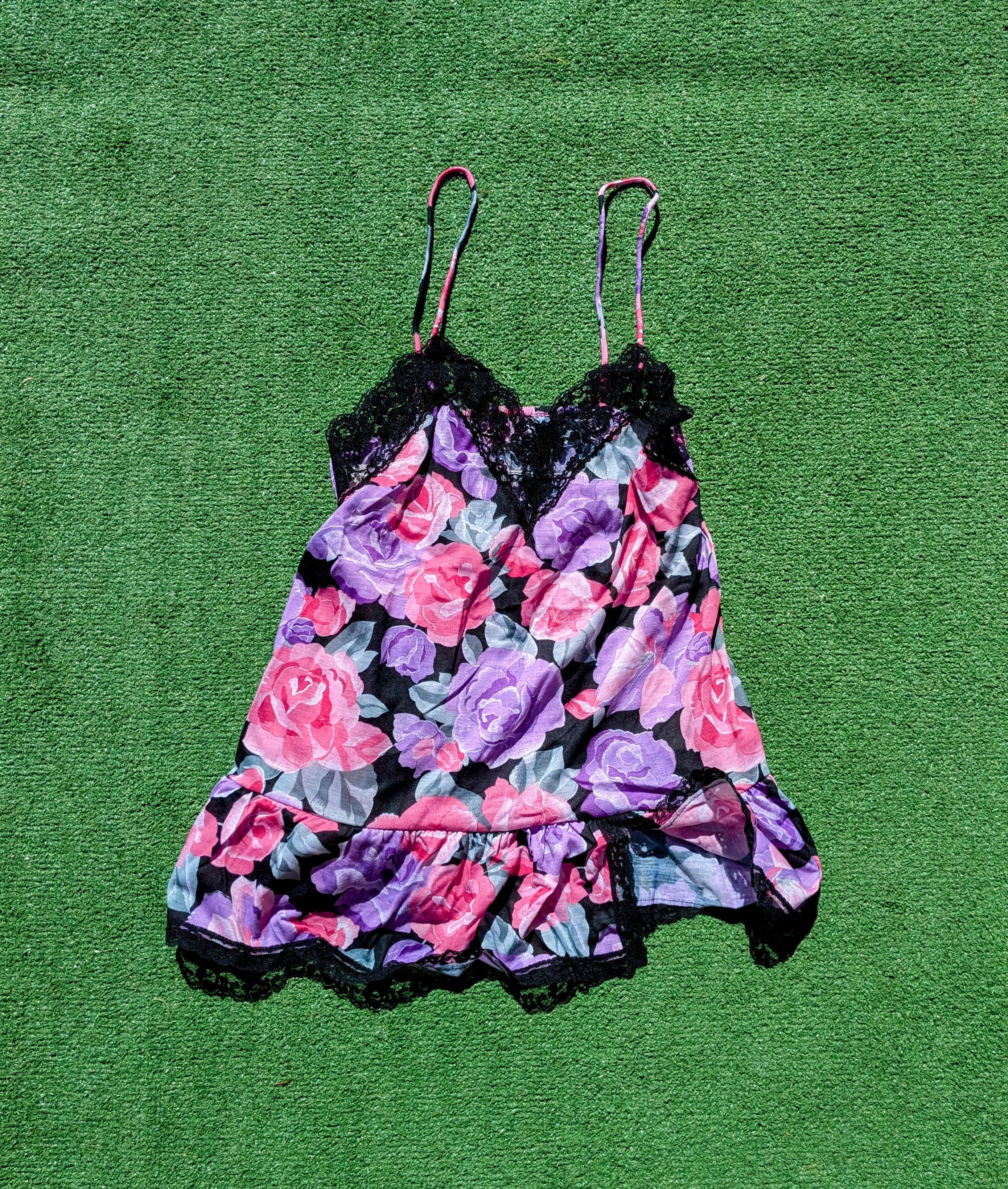 Vintage Floral Pullover Slip Gilligan & O'Malley USA Chemise Nightie Size S / US 4 / IT 40 - 5 Thumbnail